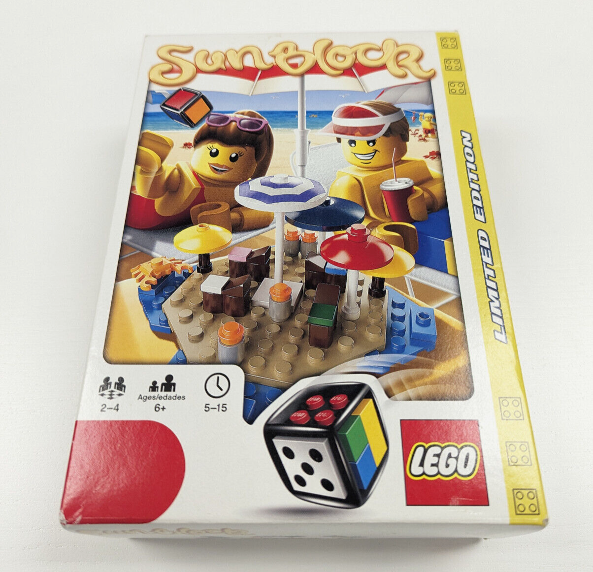 *NEW* LEGO 3852 SUNBLOCK Game Beach Umbrella Summer - Retired, Open Box - StudBee