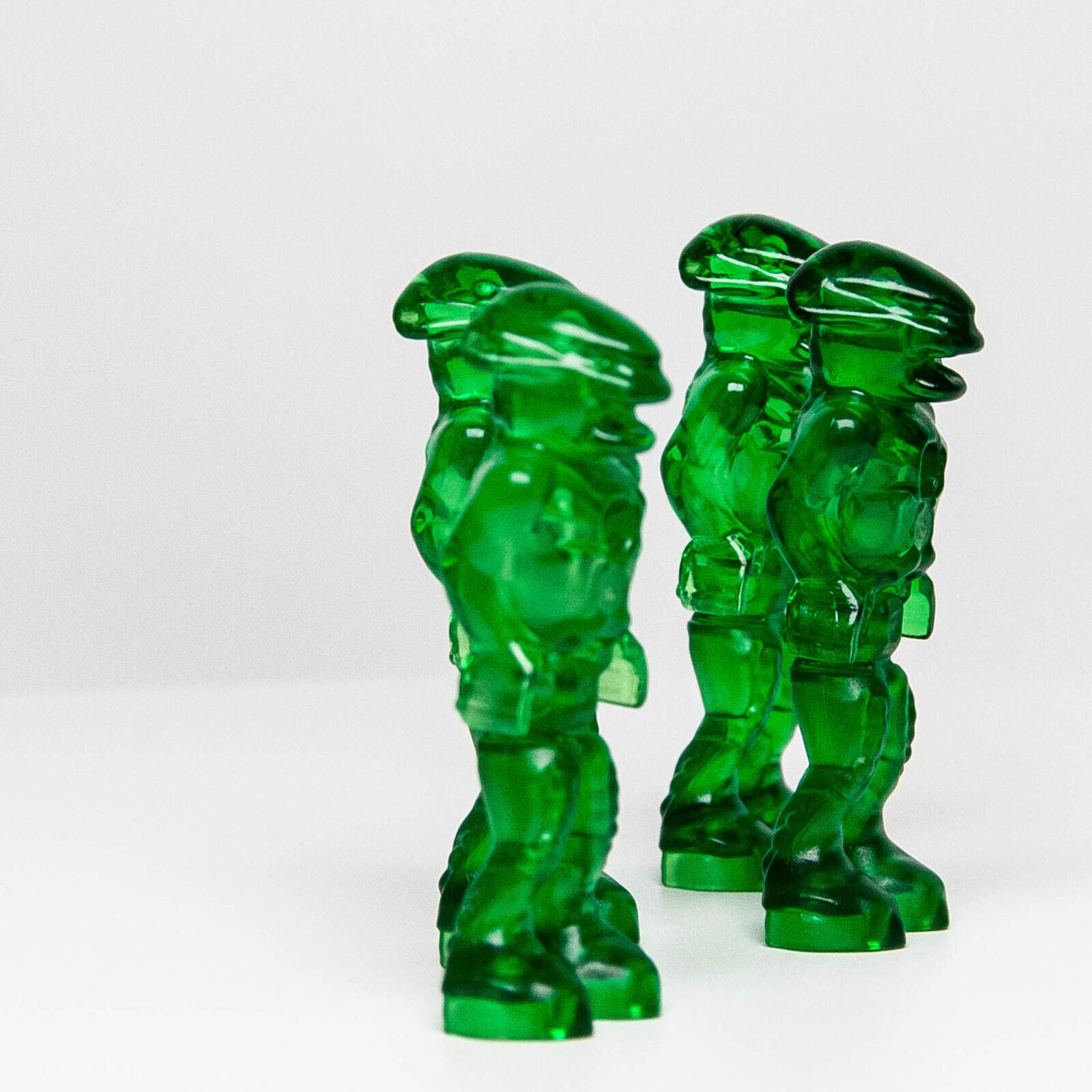 NEW (Lot of 4) LEGO Minifigure Mars Mission Alien (mm001) Space Green Glow - StudBee