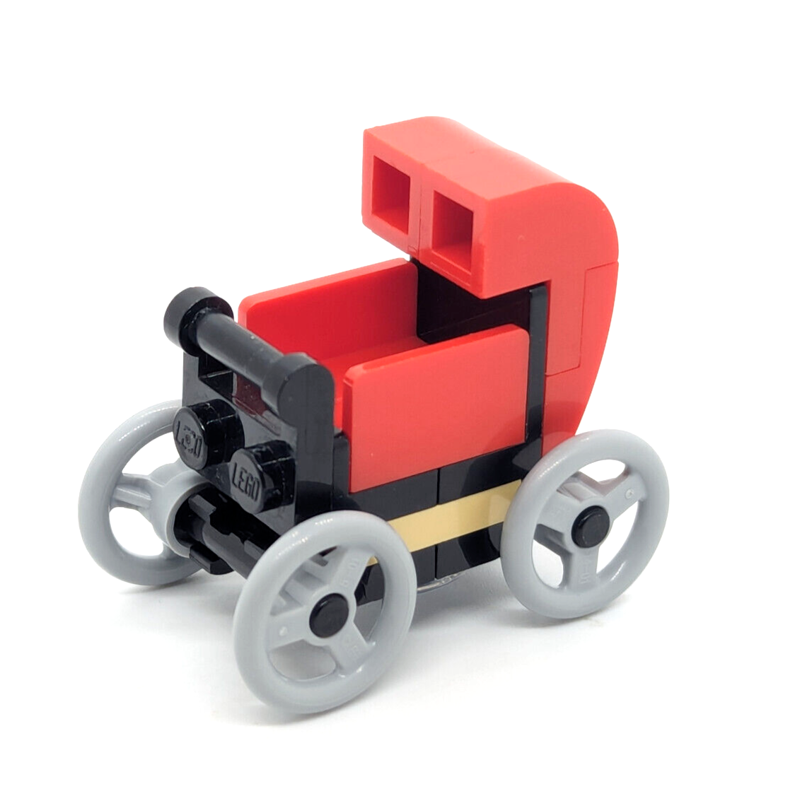 LEGO Minifigure Red Stroller Baby Boy Girl Infant Sitter Shower 10255 Pram