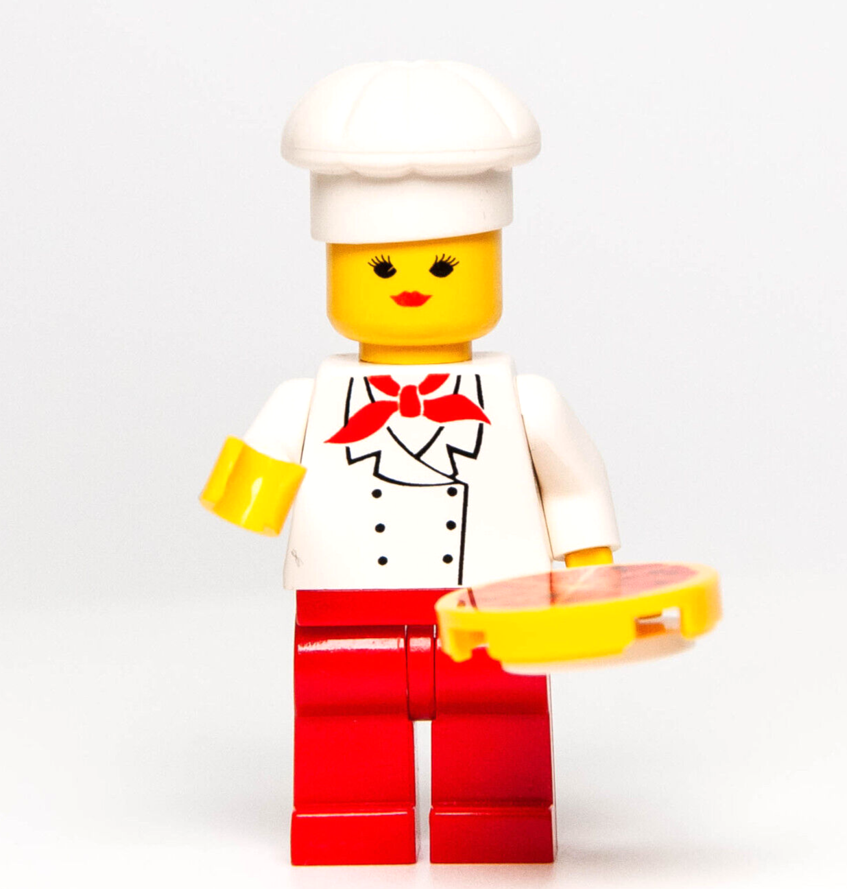 LEGO Minifigure Female Chef w/ Pizza Town Folks 6326 (chef008) - StudBee