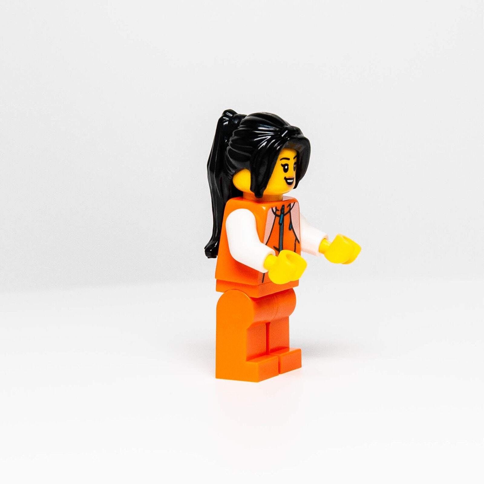 NEW LEGO Lunar Minifigure Woman Orange Tracksuit (hol266) 80108 - StudBee