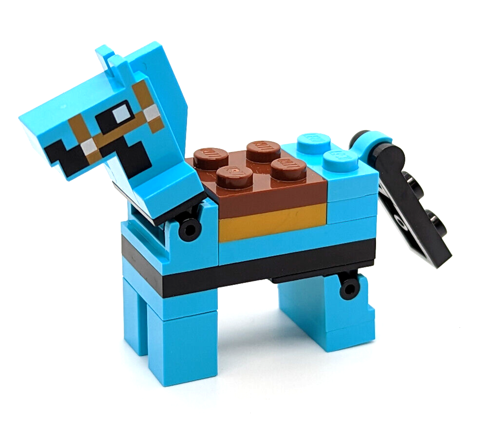 New LEGO Minecraft Minifigure - Azure Horse (minehorse05) 21171 - StudBee