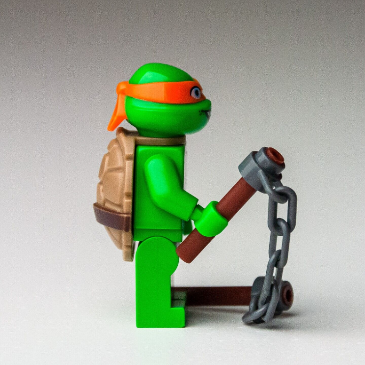 LEGO TMNT Minifigure - Michelangelo Grin w/ Nunchucks (tnt012) 79100