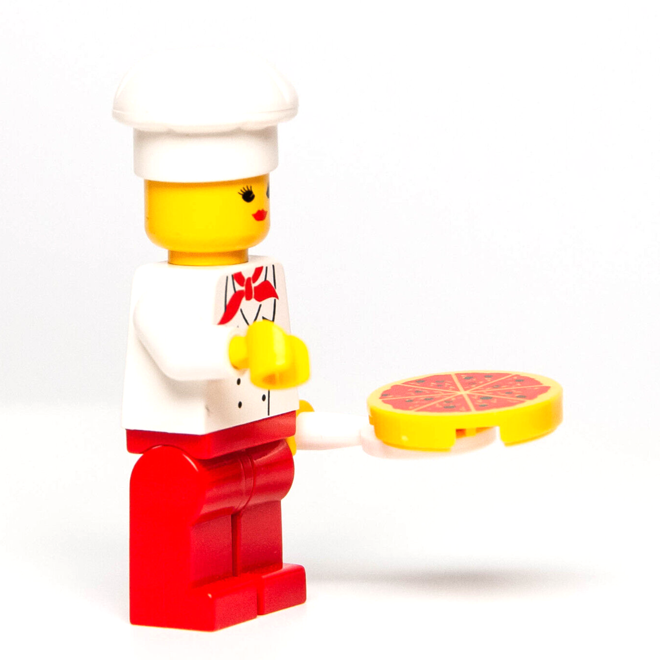 LEGO Minifigure Female Chef w/ Pizza Town Folks 6326 (chef008) - StudBee