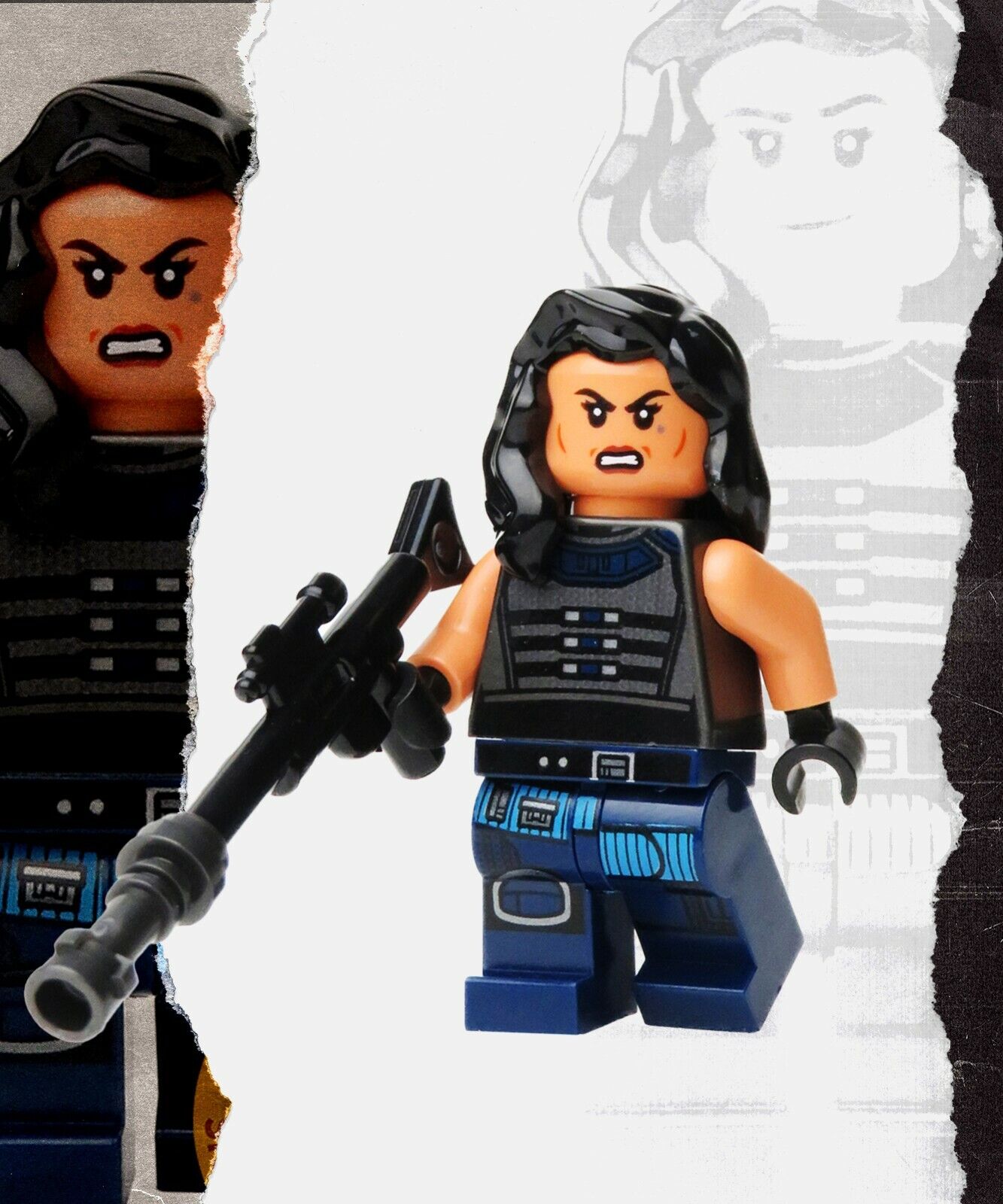 NEW Cara Dune Mandalorian Star Wars LEGO Minifigure 75254 AT-ST Raid