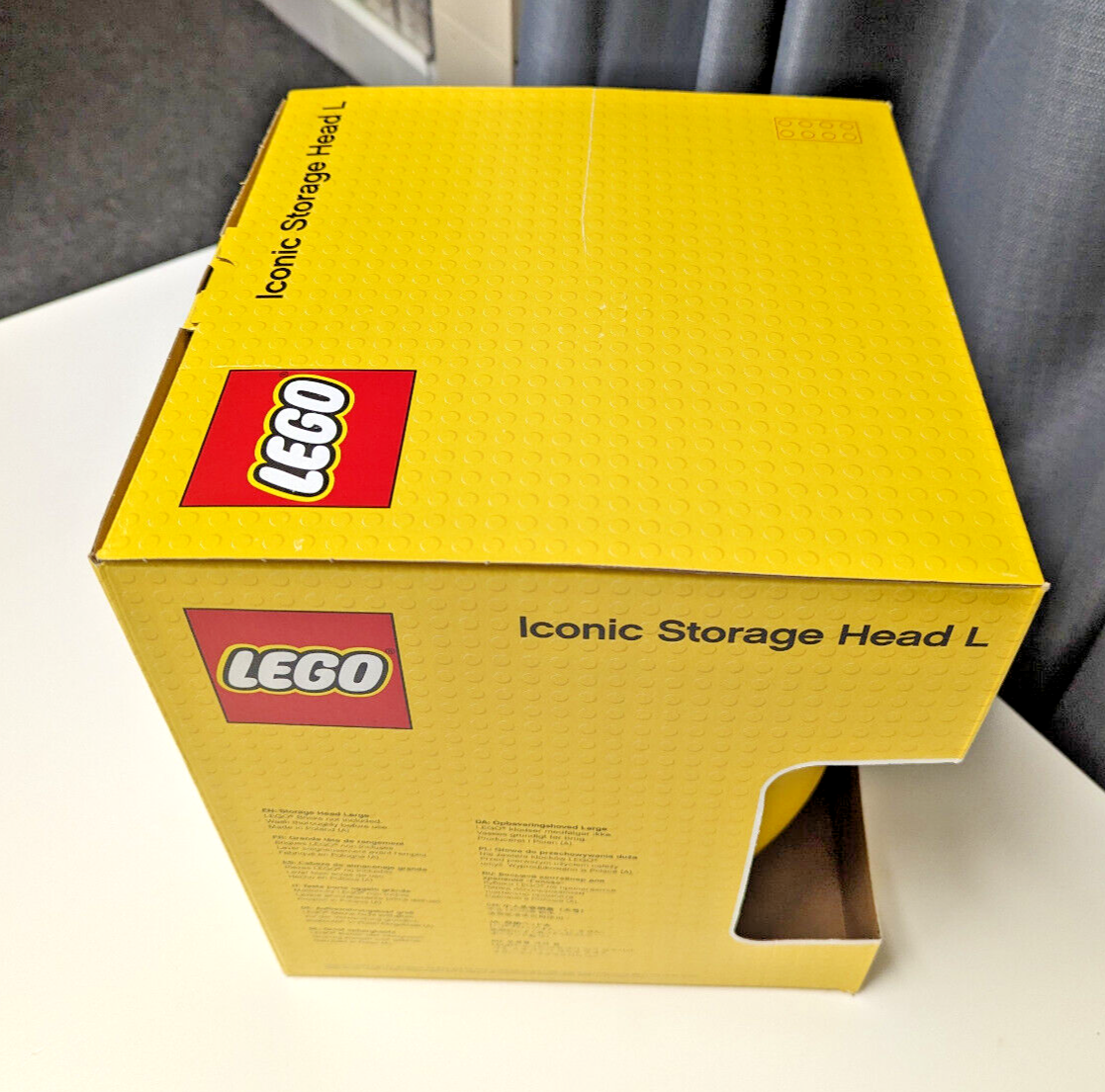 New LEGO Storage Head Large Iconic Boy 9.4x10.6” Box with Lid 4032 5005528 Decor - StudBee