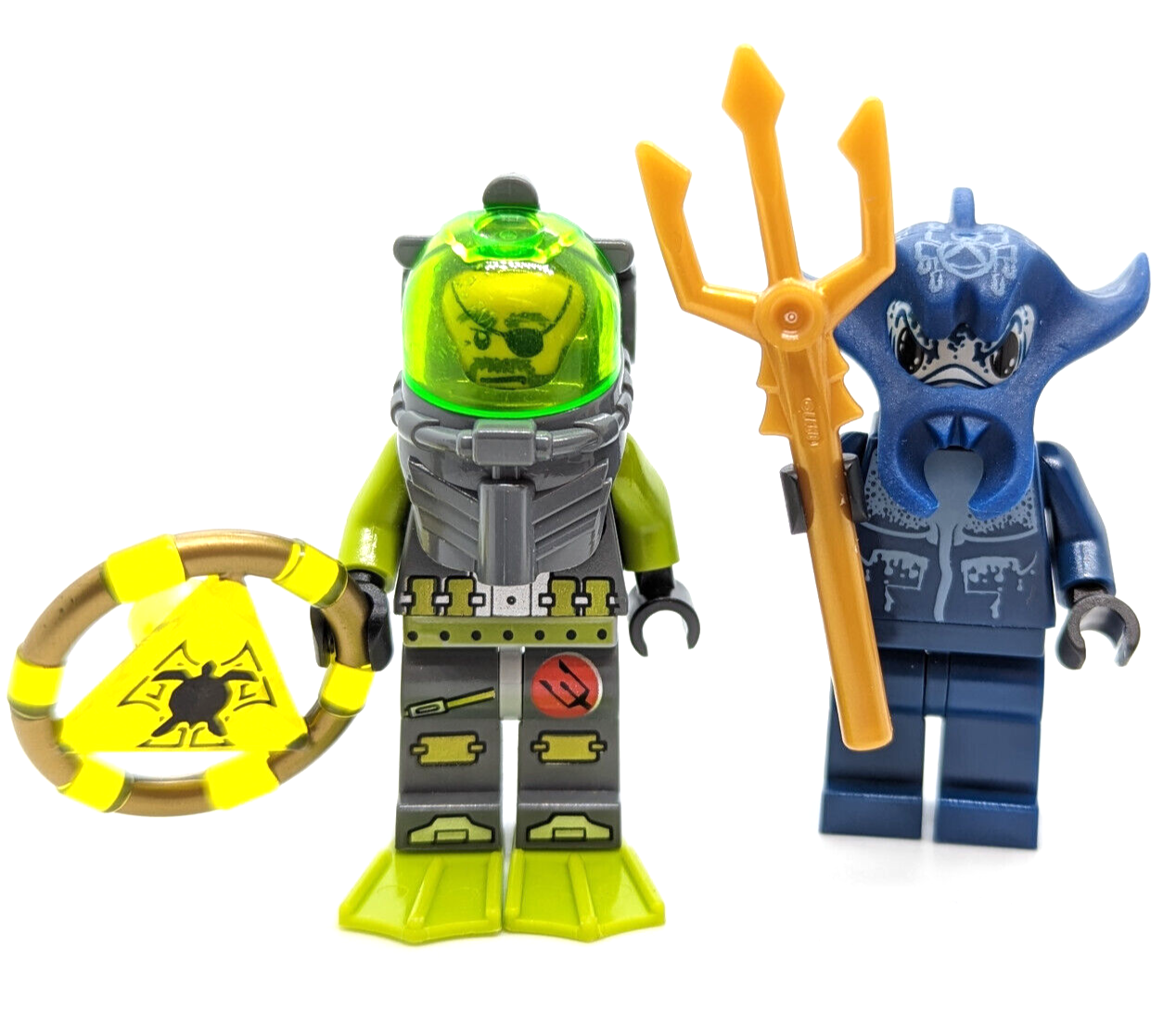 Lego Atlantis Minifigure Manta Warrior (atl003) & Ace Speedman (atl005) 8077 - StudBee
