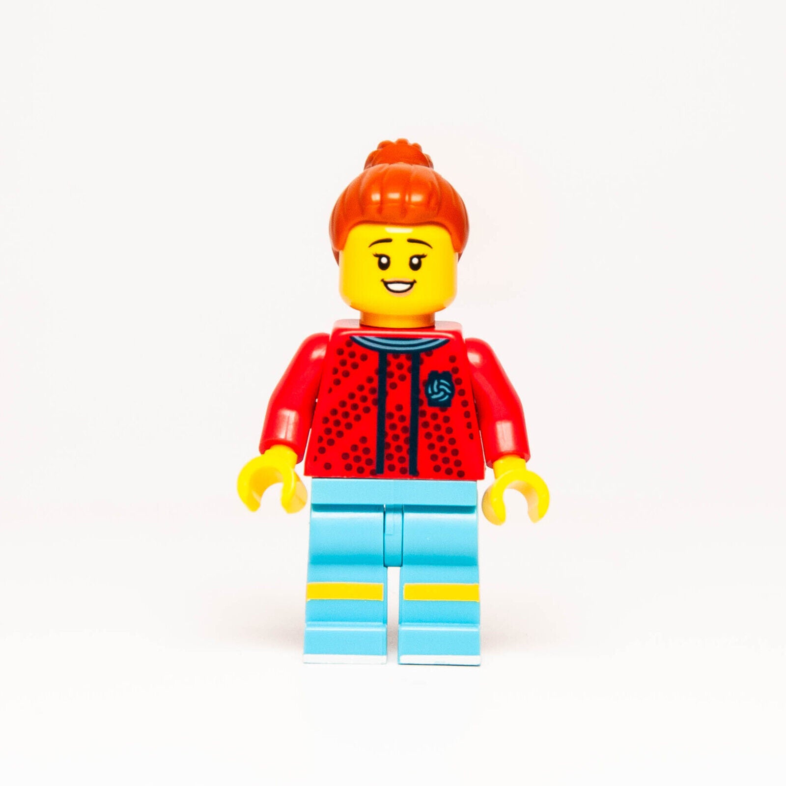 New Lego BAM 2023 Q3 Minifigure - Female Football Soccer Champion Player, Trophy - StudBee