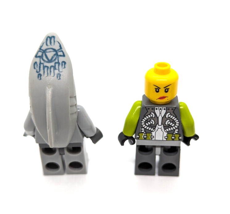 Lego Atlantis Diver Sam Rhodes (atl008) & Shark Warrior (atl004) Minifigure 8078 - StudBee