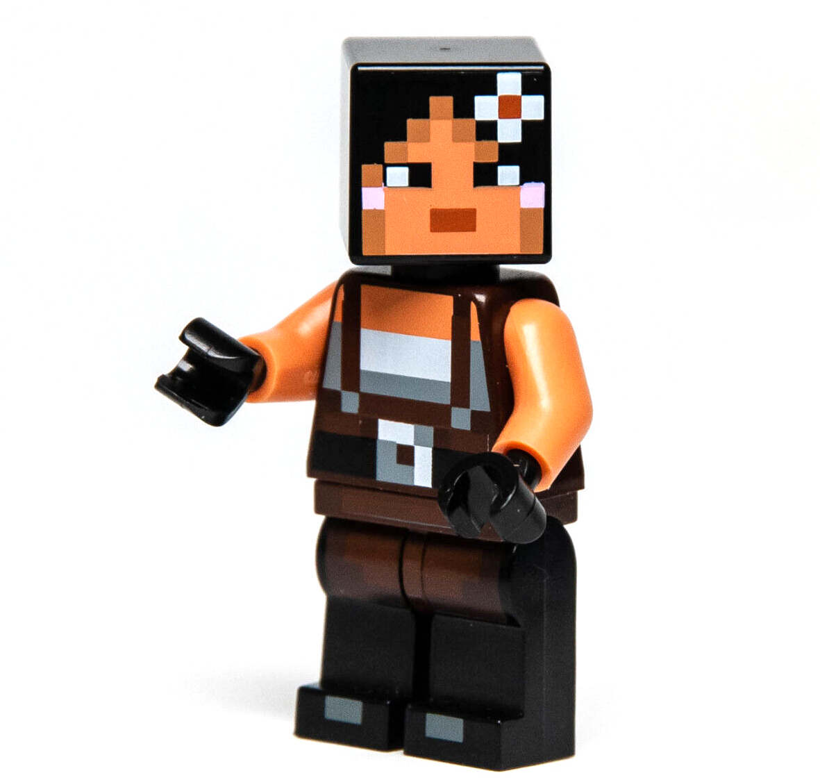 LEGO Minecraft Skin 2 Minifigure Farmgirl (min035) Female Flower and Suspenders - StudBee