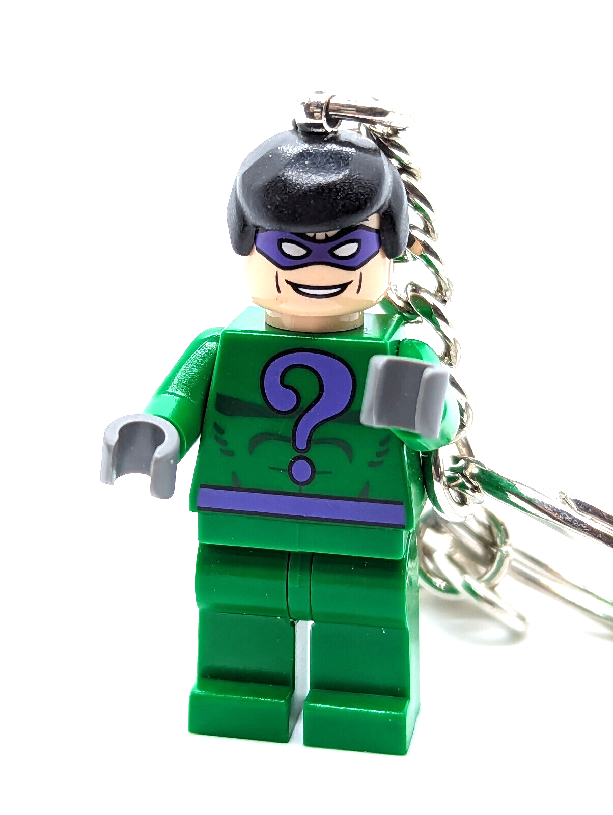 Lego Batman The Riddler Minifigure Keychain 852090 w/ Logo Tile (bat017) - StudBee