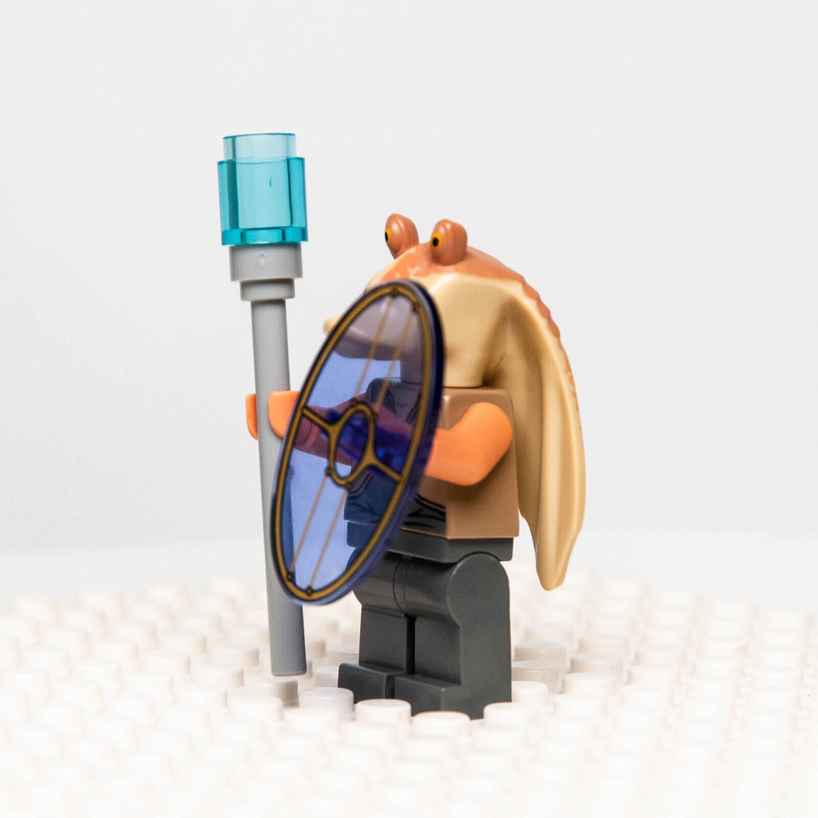 LEGO Minifigure Star Wars Jar Jar Binks w/Gungan Shield 75080 9499 7929 (sw0301 - StudBee
