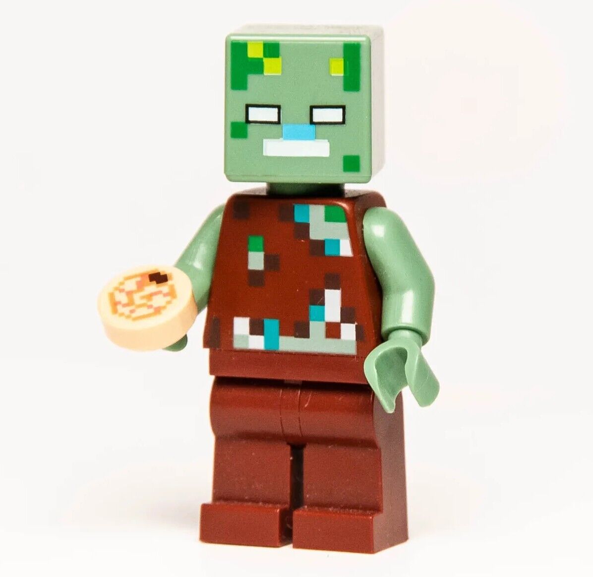 LEGO Drowned Zombie Minifigure w/ Shell - The Coral Reef - 21164 (min088) - StudBee