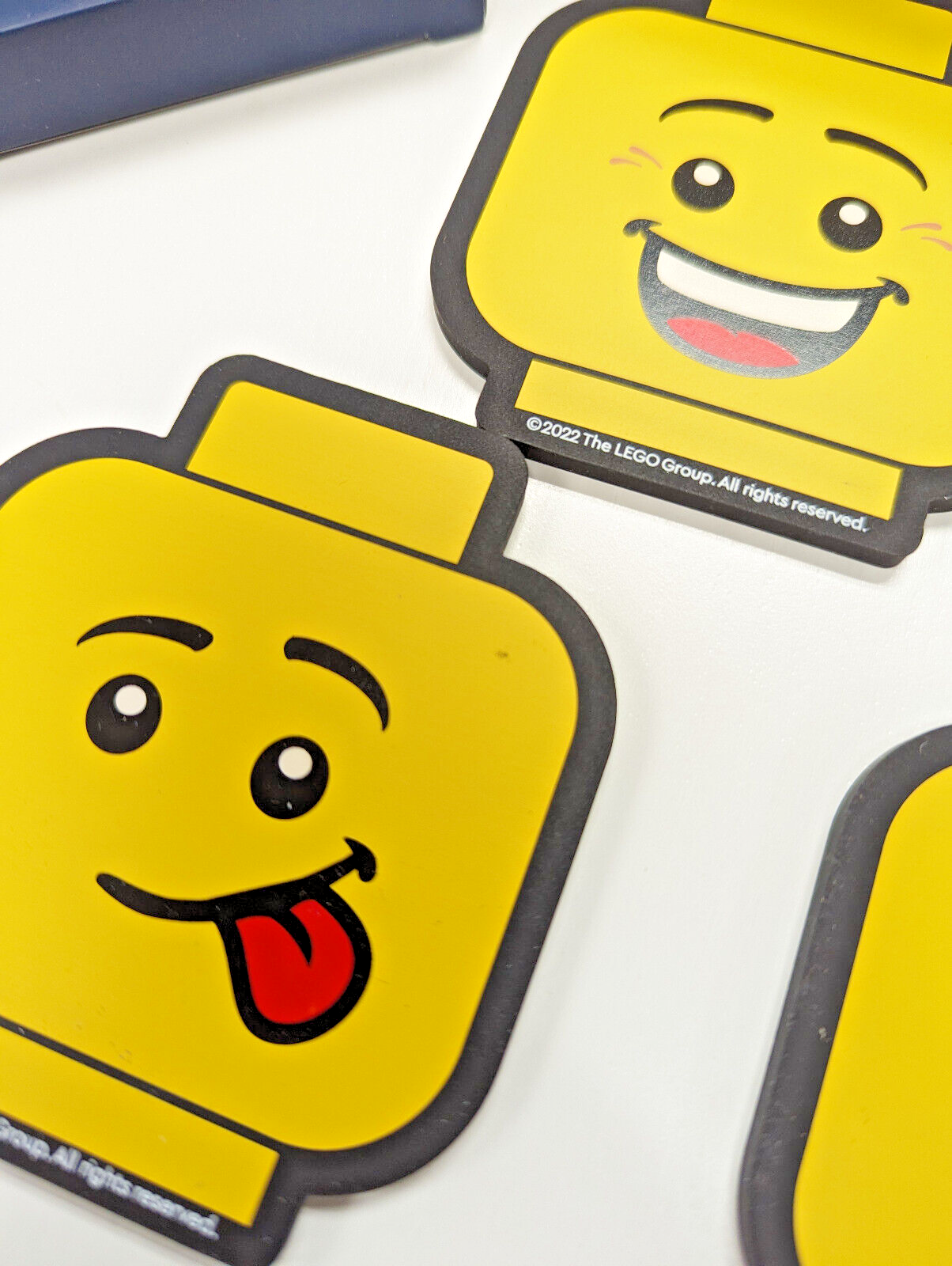 LEGO Minifigure  (Lot of 2 Boxes) Dual Sided Faces Drink Coasters 5007623 Decor - StudBee