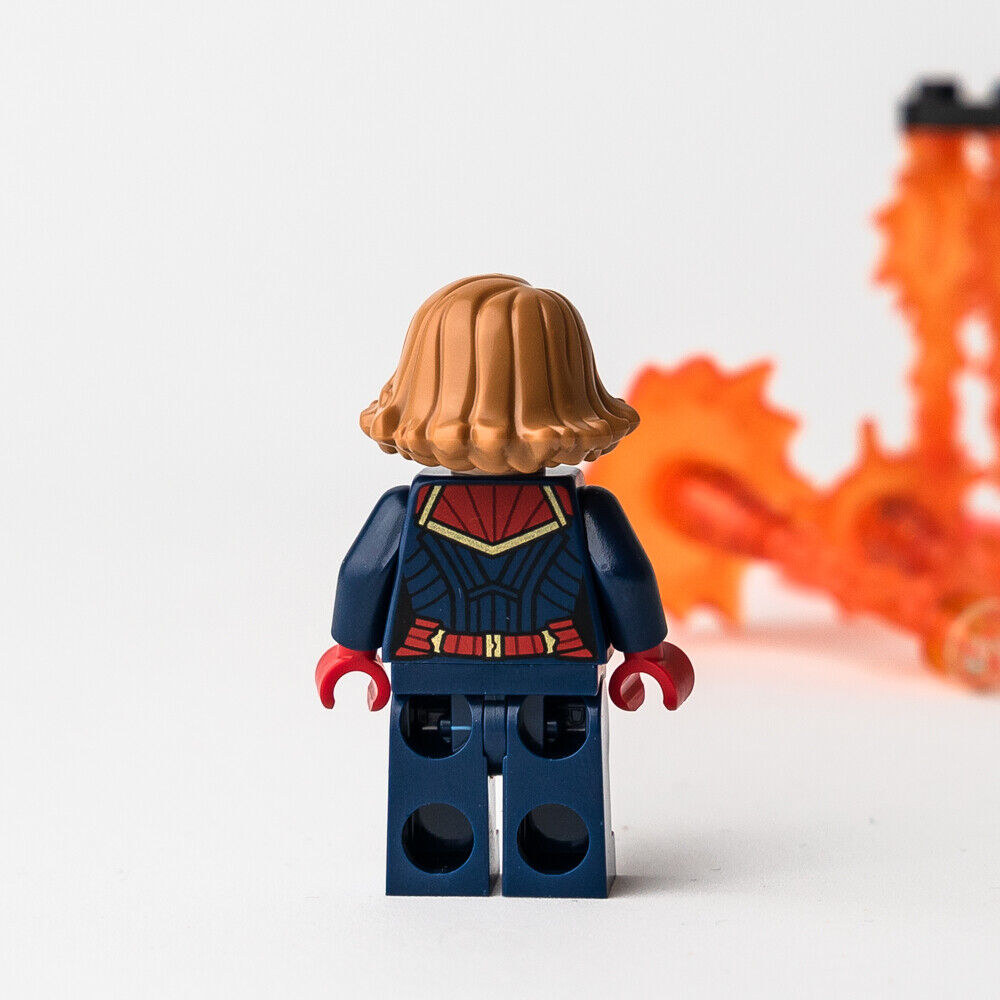 New LEGO Captain Marvel (w/ Power Bursts) Minifigure - Marvel Avengers  (sh555) - StudBee