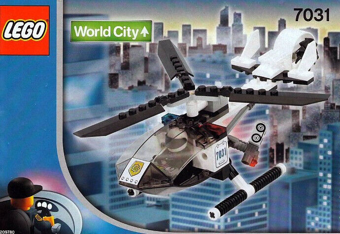 NEW Vintage Lego World City 7031 - Police Helicopter Pilot - No Box (wc008) - StudBee