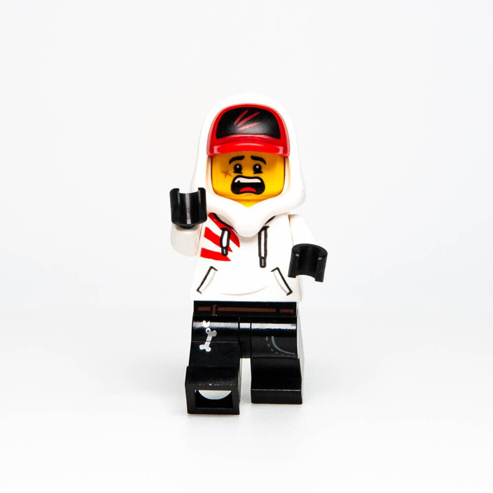 LEGO Jack Davids - White Hoodie with Cap and Hood Minifigure (hs009) 70419