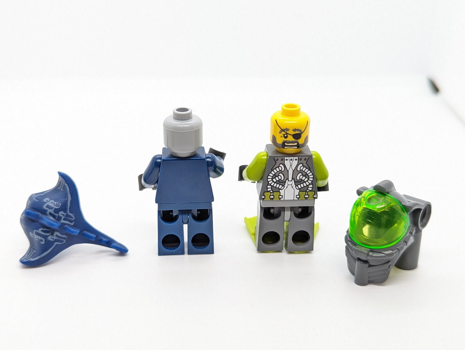 Lego Atlantis Minifigure Manta Warrior (atl003) & Ace Speedman (atl005) 8077 - StudBee