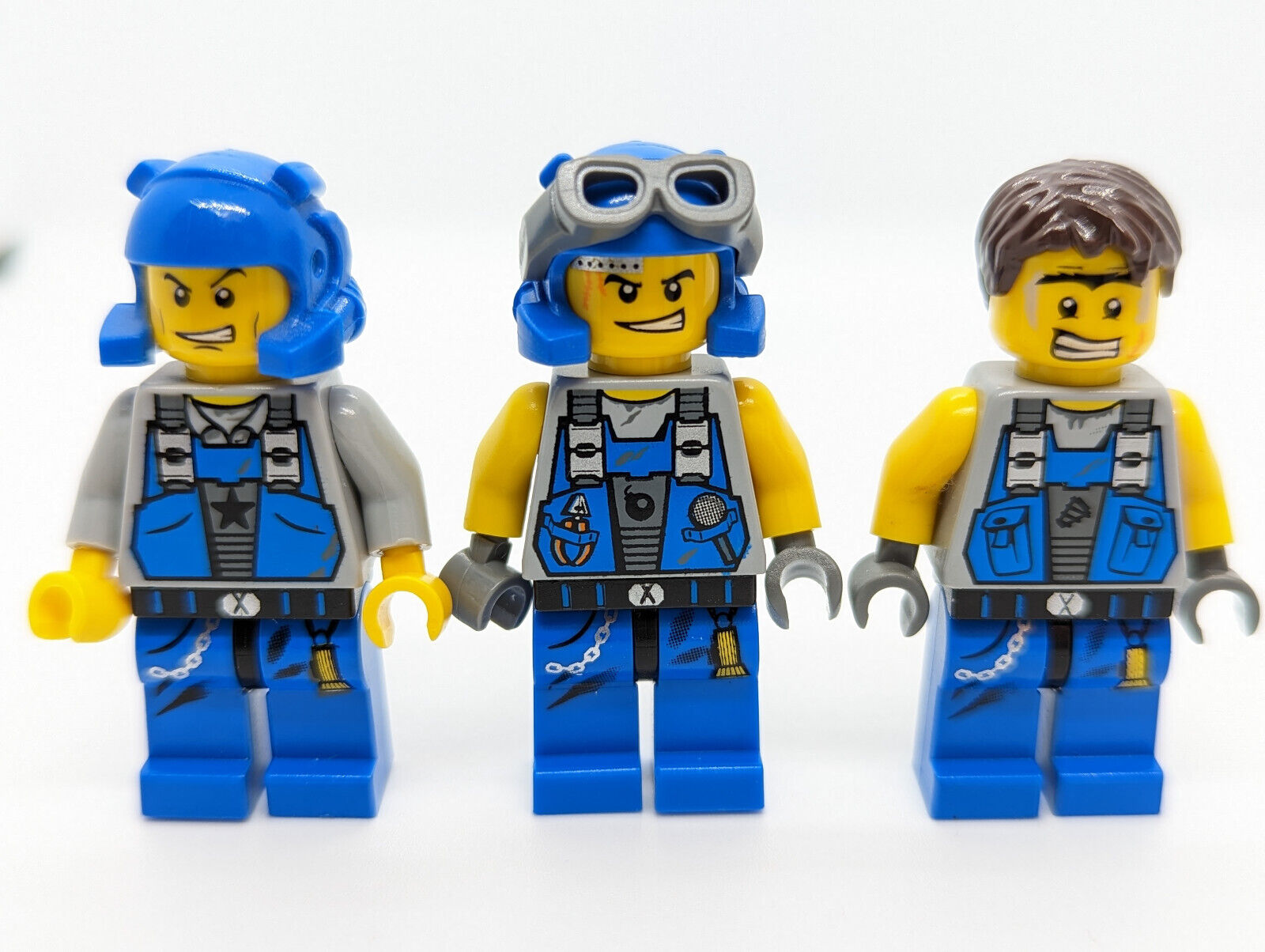 Lot of 4: Lego Power Miners Minifigures w/ Rock Monster & Crystals 8960 8188 (pm - StudBee