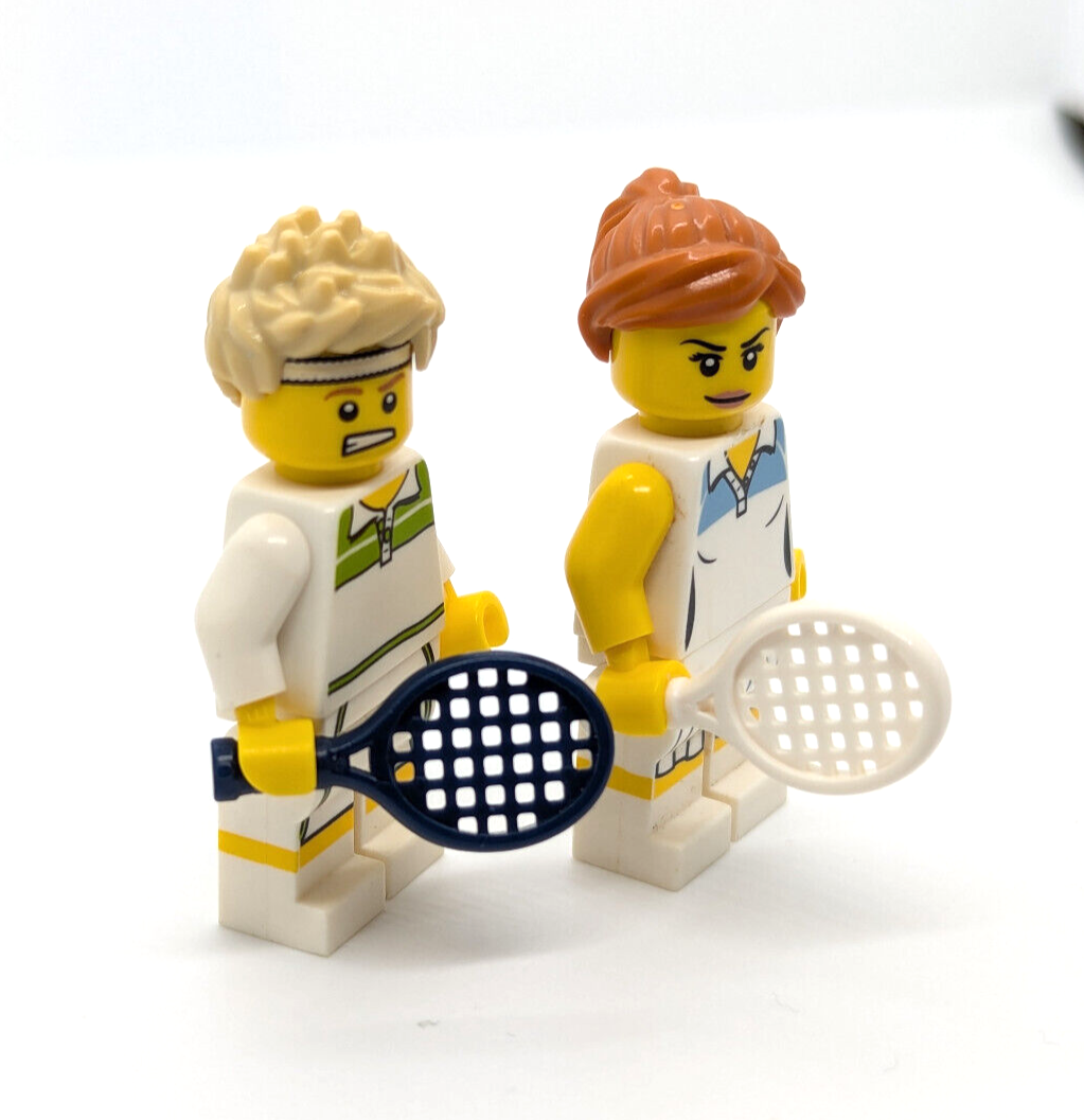 LEGO CMF Minifigure Series Pair - Tennis Player & Ace - Doubles Team - StudBee