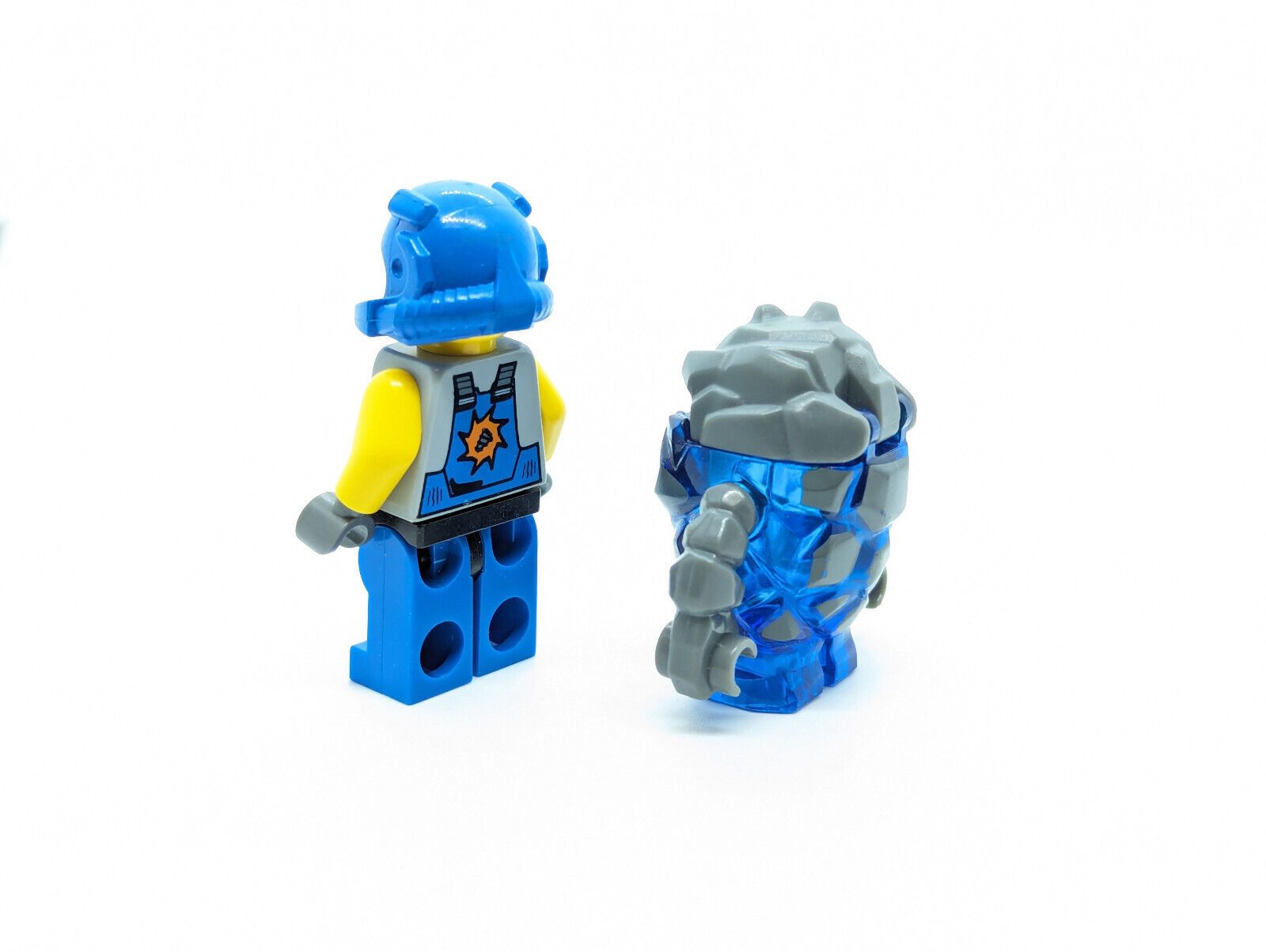 Lego Power Miners 8958 Minifigure Lot:  Miner & Glaciator Blue Rock Monster (pm - StudBee