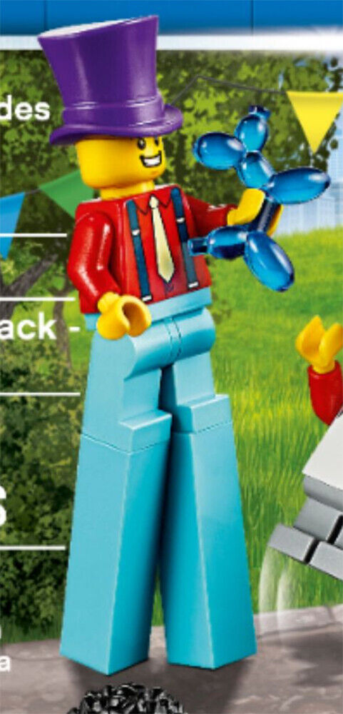 New LEGO City Minifigure - Stilt Walker w/ Balloon Dog (cty1016) 60234 - StudBee