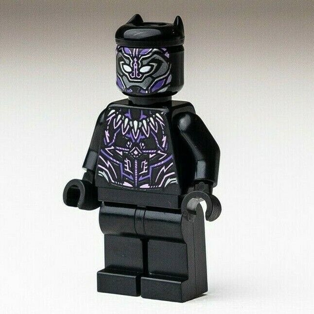 New LEGO Black Panther - Lavender Highlights Minifigure - Marvel 76186 (sh728) - StudBee