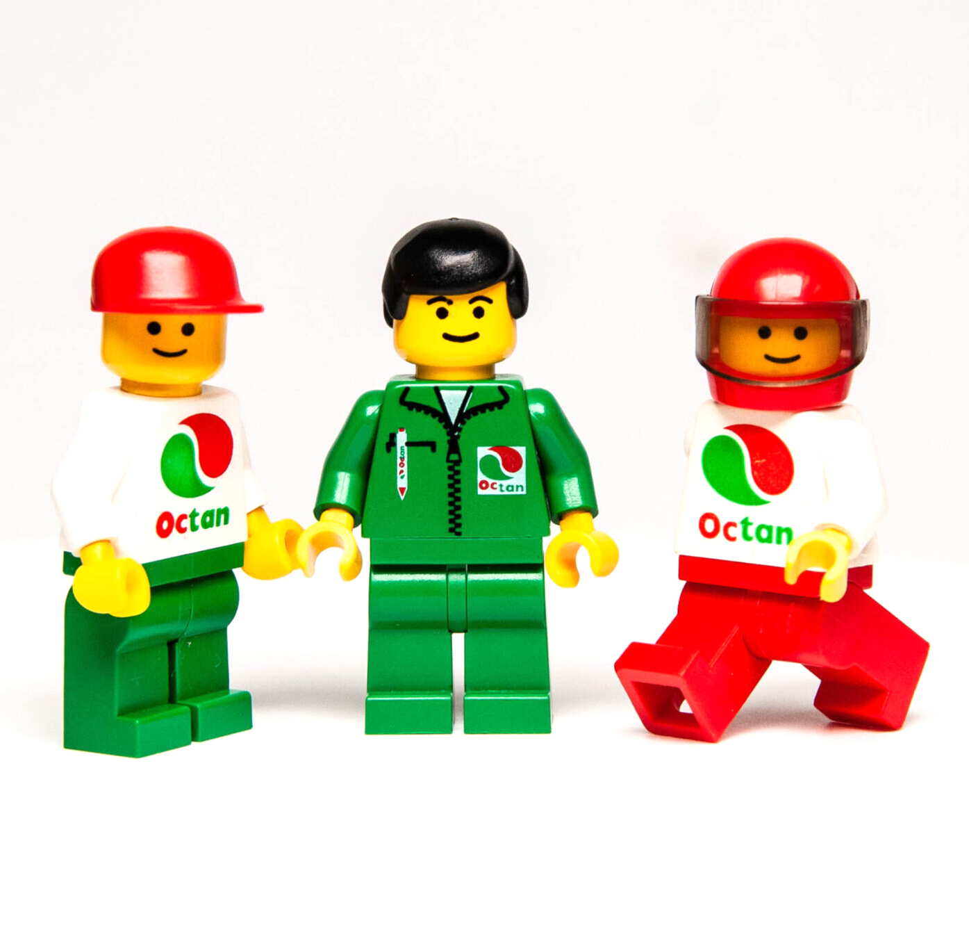 Classic Lego 4559 1990 Lot -  Octan Logo Minifigures (oct012 oct011 oct014) - StudBee