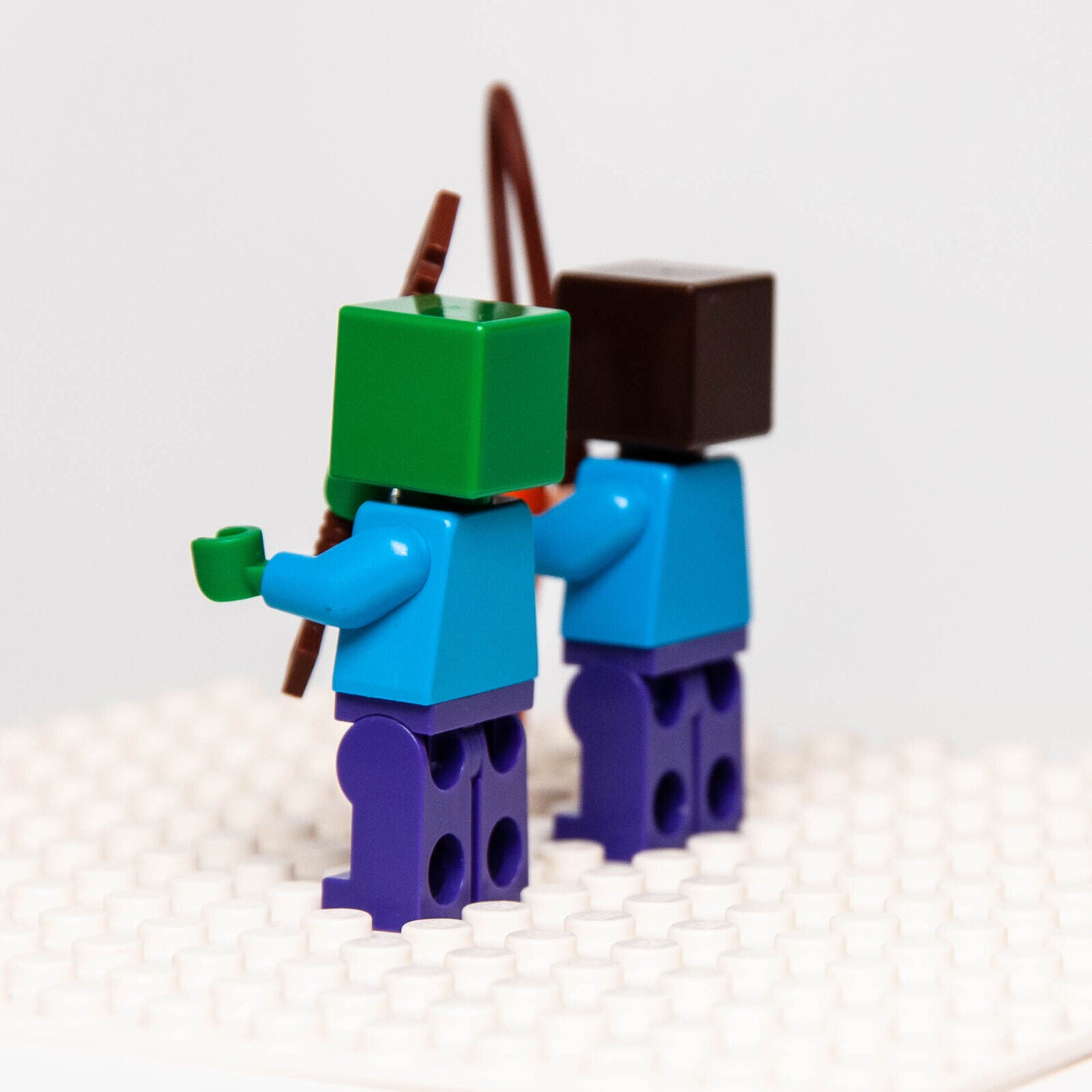 (Lot of 2) LEGO 21134 Minecraft Minifigures: Steve w/ Fishing Pole &Zombie (min - StudBee