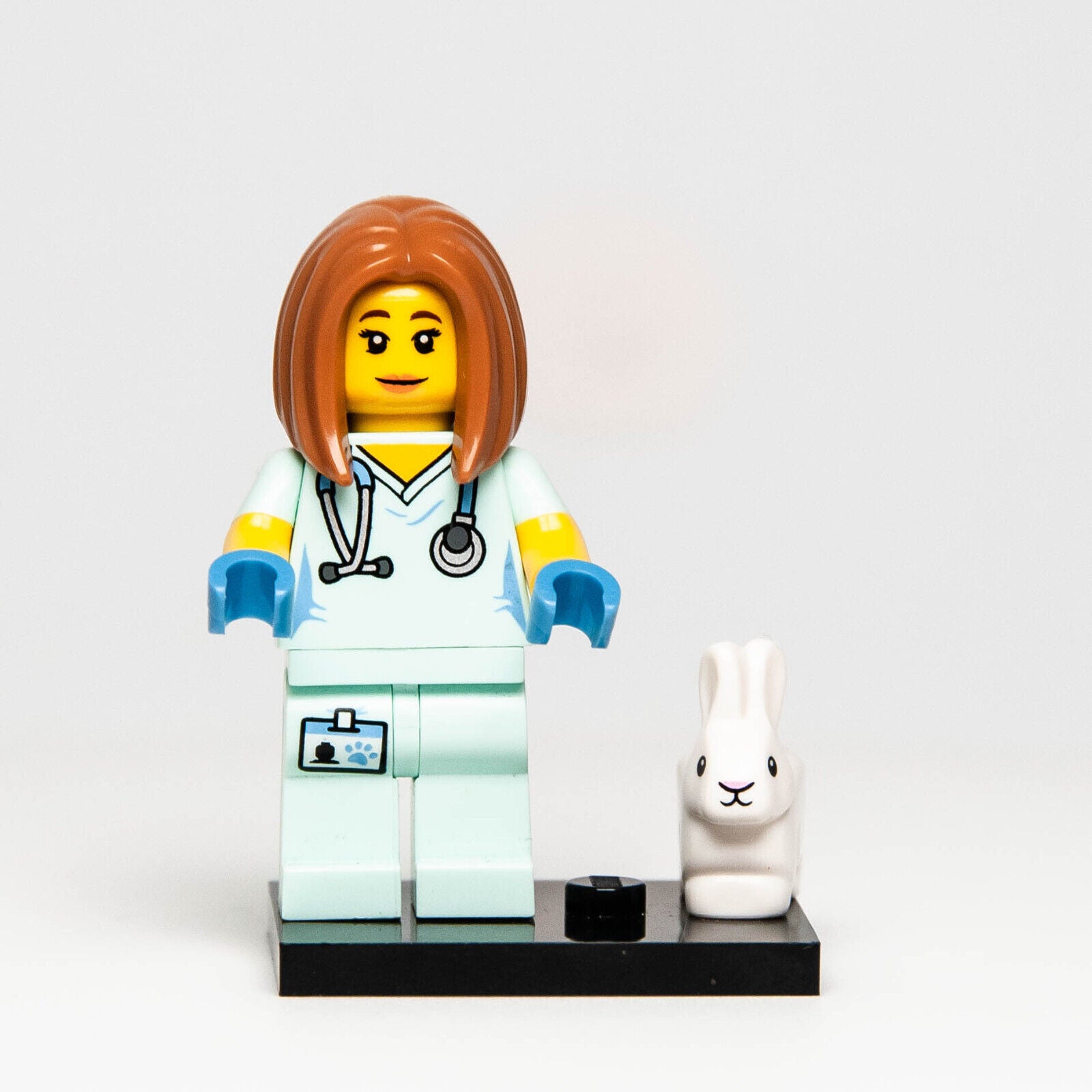 Lego CMF Series 17 Minifigure: Female Veterinarian & Bunny Rabbit (col17-5 71018 - StudBee
