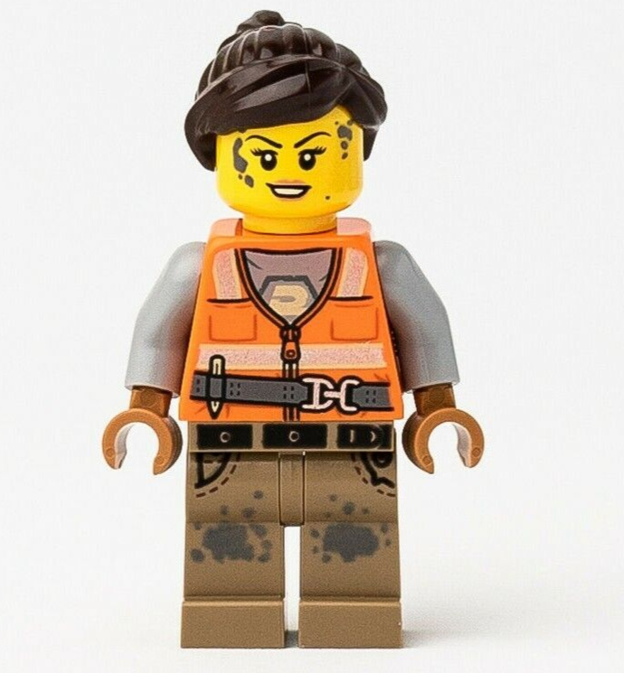 New LEGO Nanna Construction Worker Minifigure - Hidden Side - 70423 (hs012) - StudBee