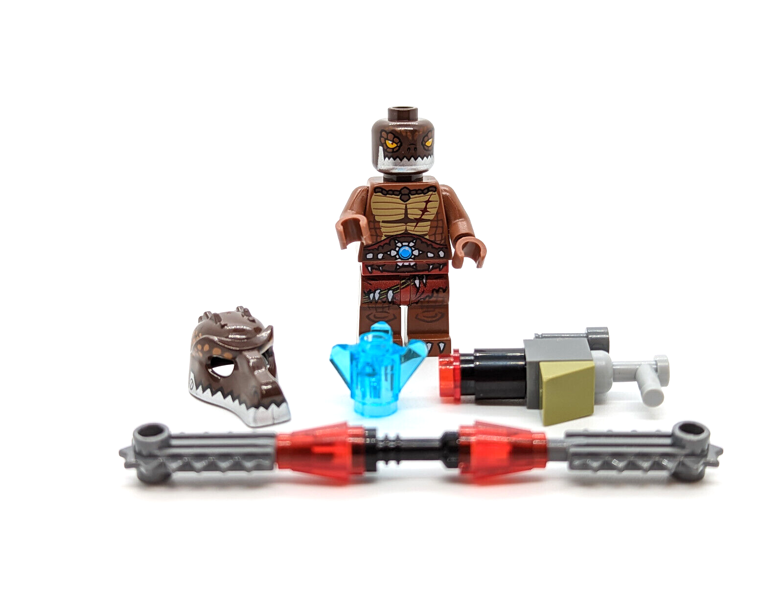LEGO Chima Minifigure CRUG (loc004) Crocodile Swamp w/ 2 Weapons & Crystal - StudBee