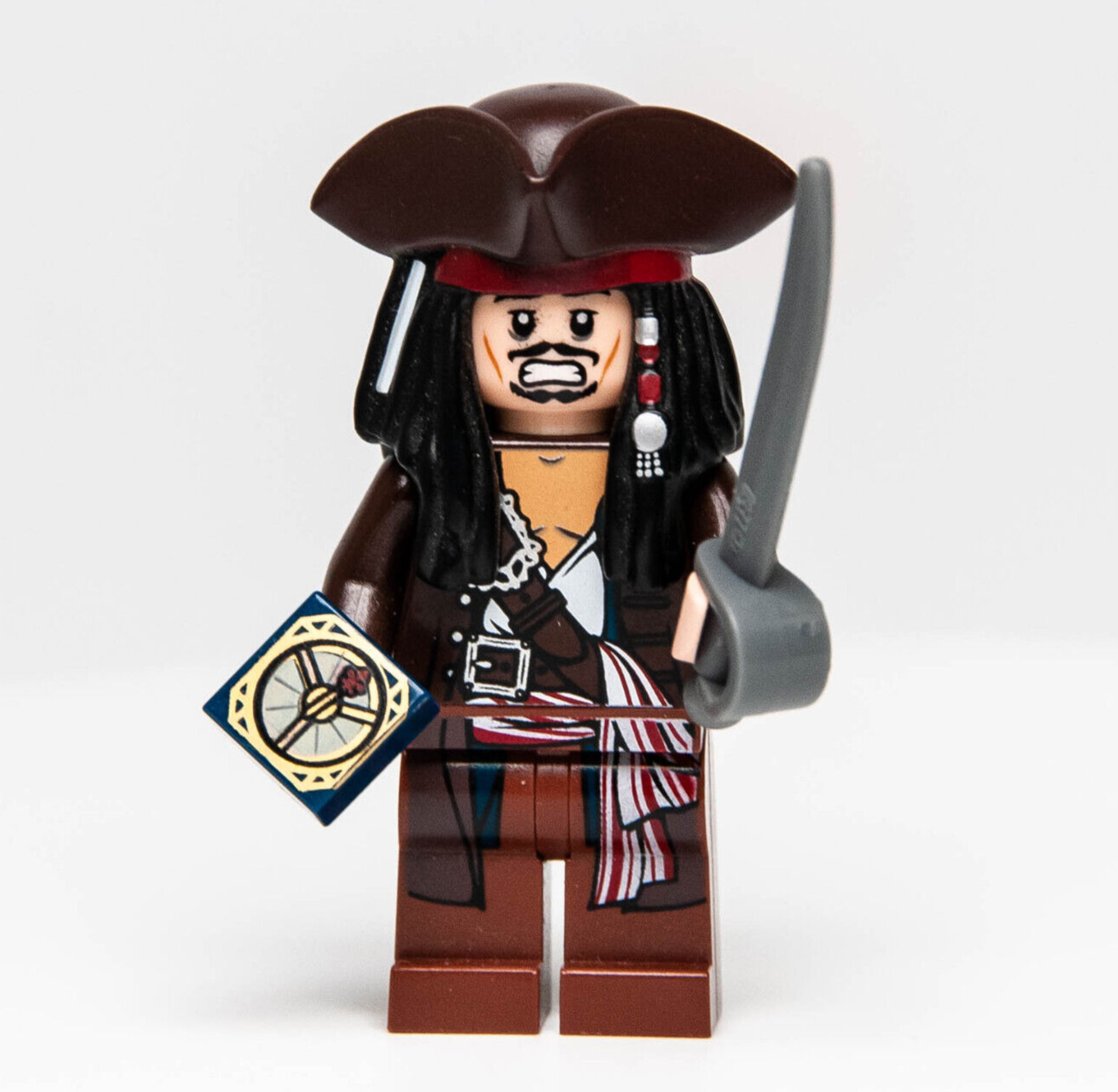 Lego Pirates of Caribbean Minifigure Captain Jack Sparrow with Tricone (poc011 ) - StudBee