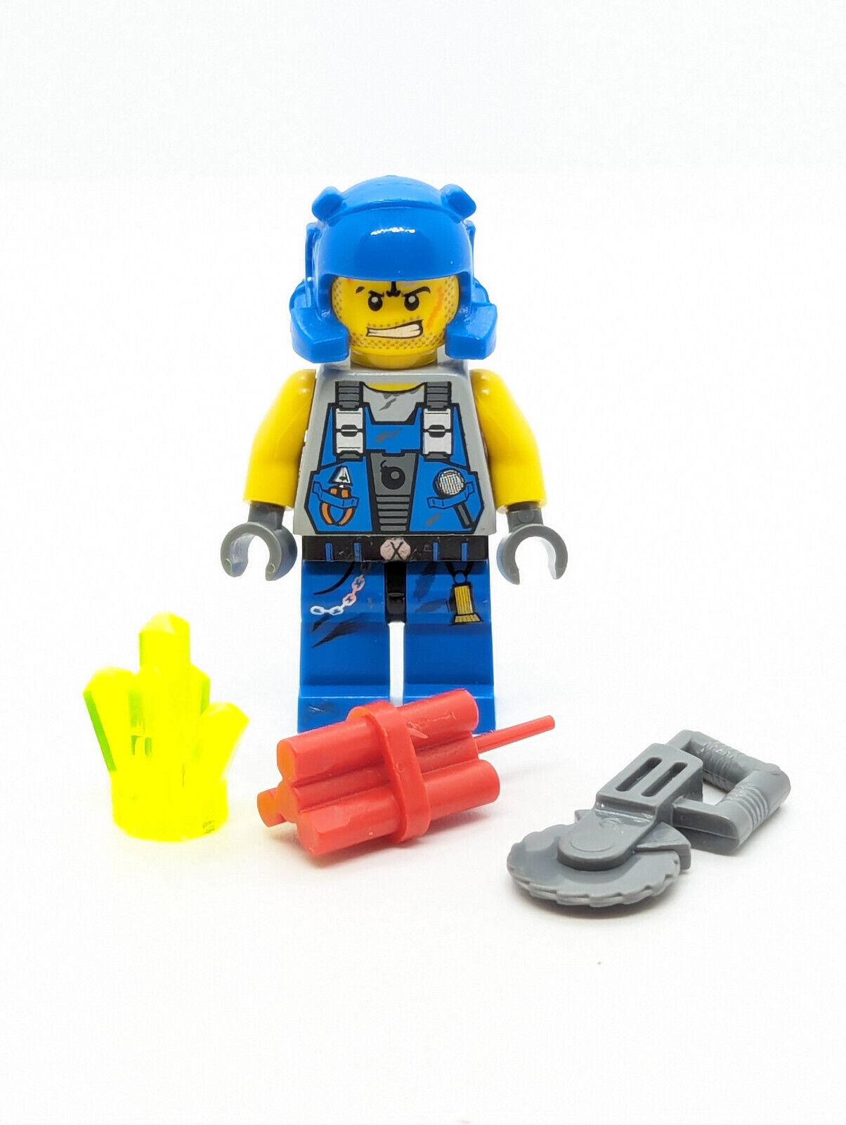 Lego Power Miners 8959 Minifig Lot:  Rex & Sulfurix Neon Green Rock Monster (pm - StudBee