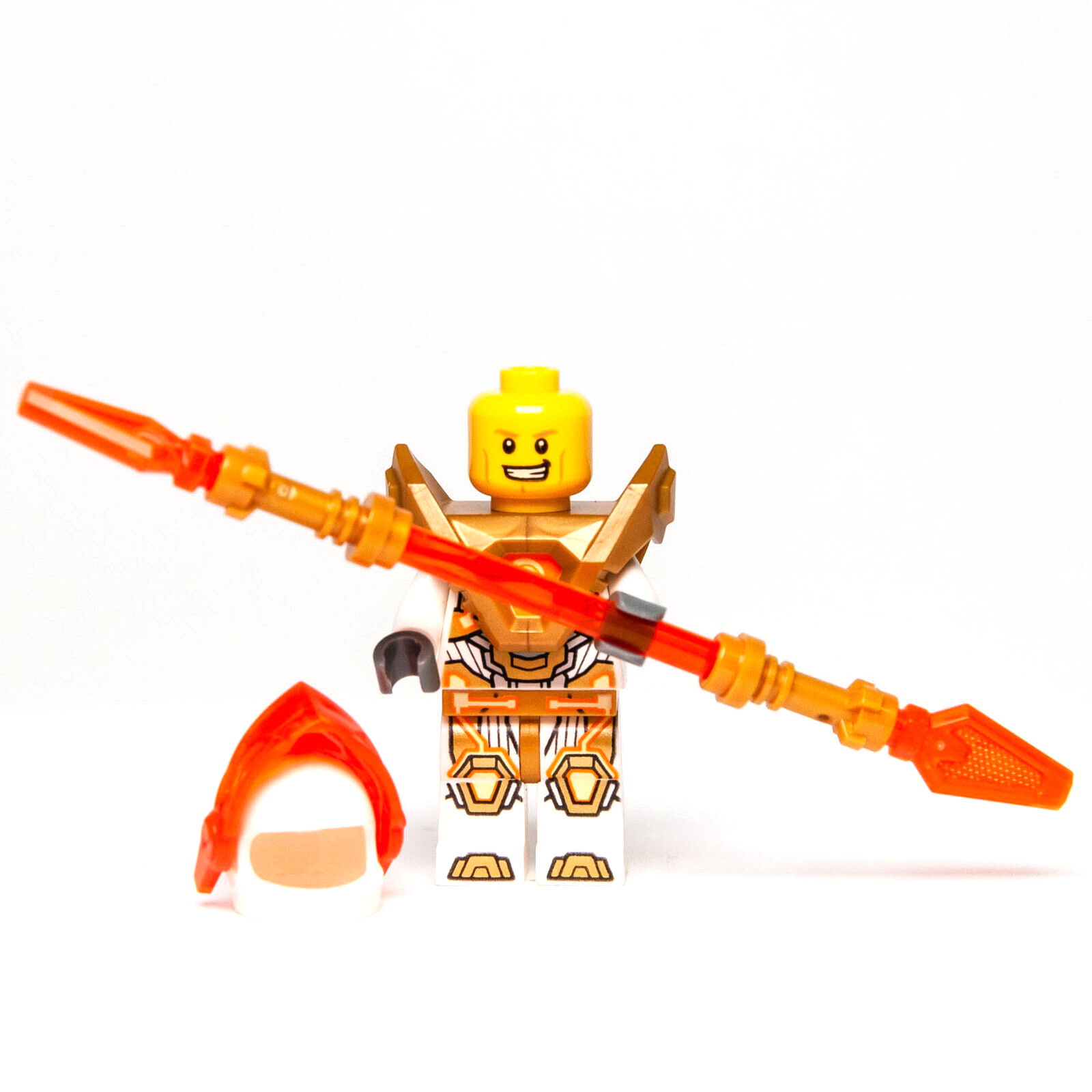 New LEGO Nexo Knights - Lance Pearl Gold Armor Minifigure - 72001 (nex141) - StudBee