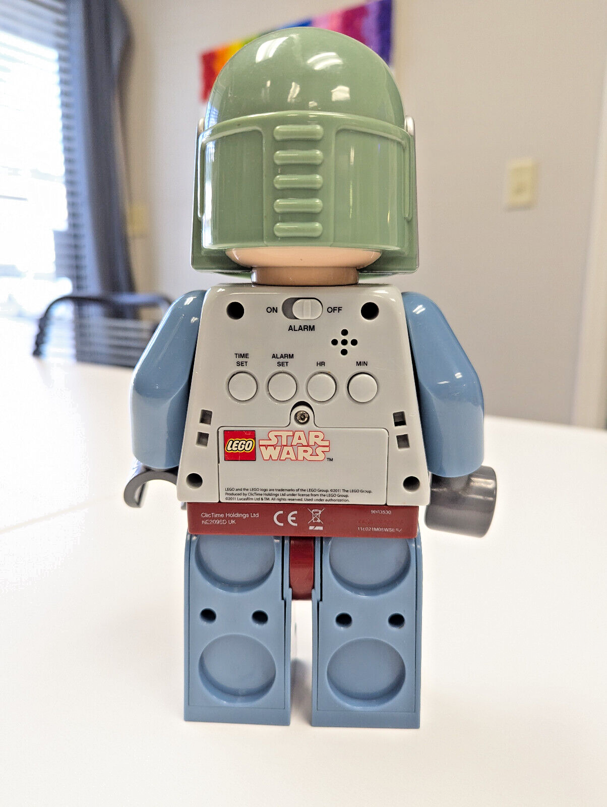 LEGO Star Wars Boba Fett - Digital Alarm Clock 9" Bounty Hunter 9003530 - Works!