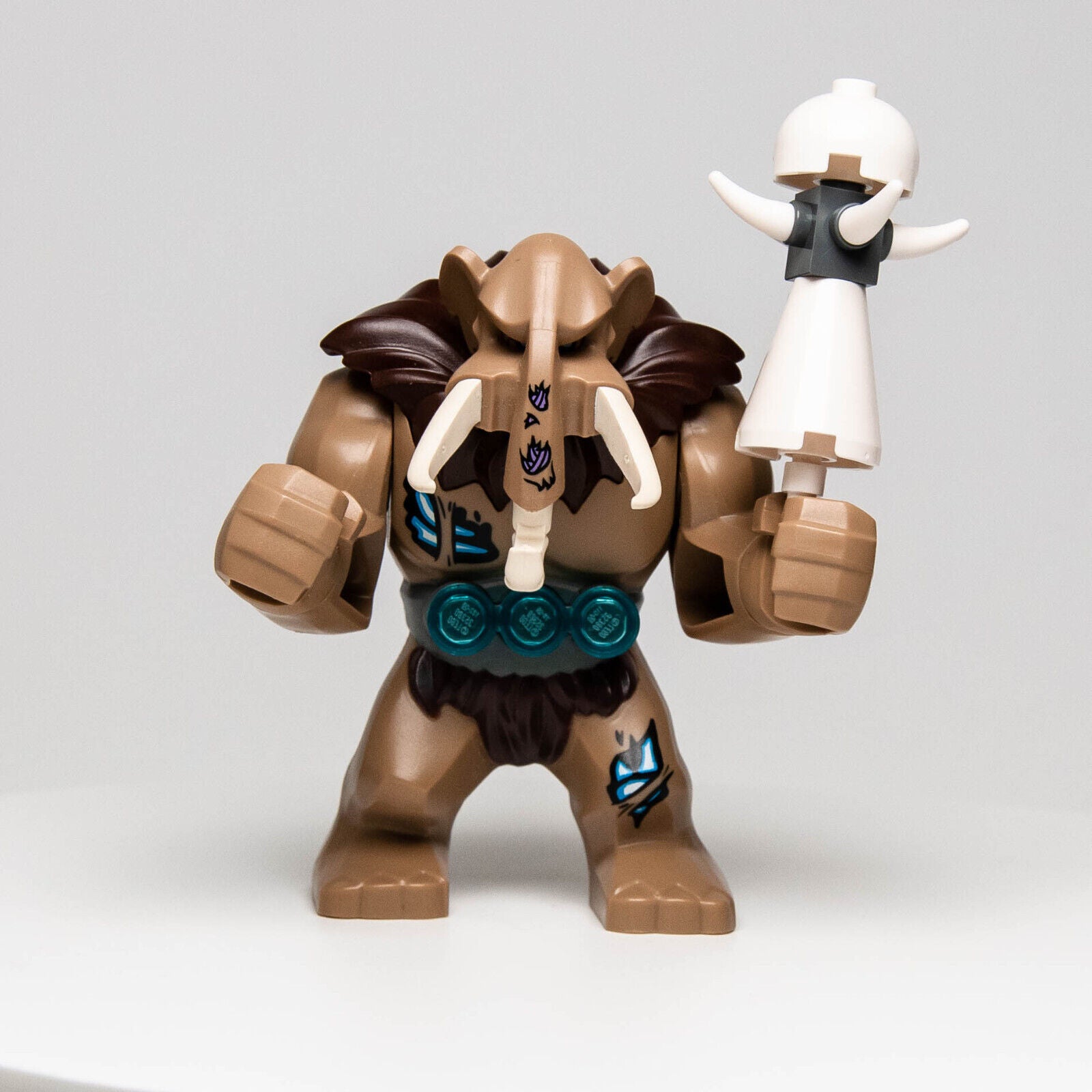 Lego Chima Mammoth Elephant Minifigure - Mungus w/ Club (loc083) 70144 - StudBee