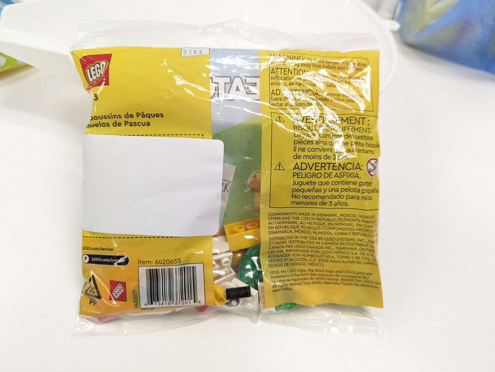 Lego Creator Polybag Lot of 2 -  30583 Easter Bunny & 30643 Chicken Chicks Egg - StudBee