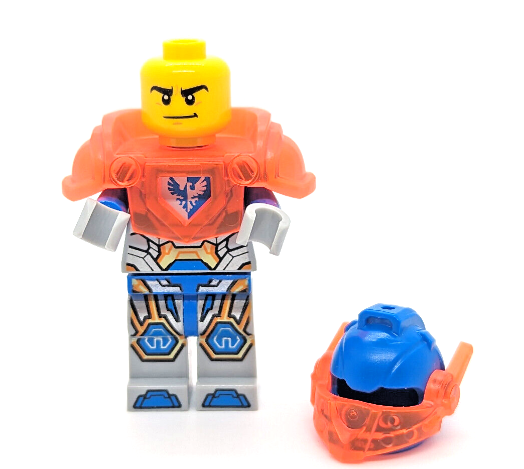 LEGO Nexo Knights Minifigure - Clay in Trans-Neon Orange Armor (nex073) 271712 - StudBee