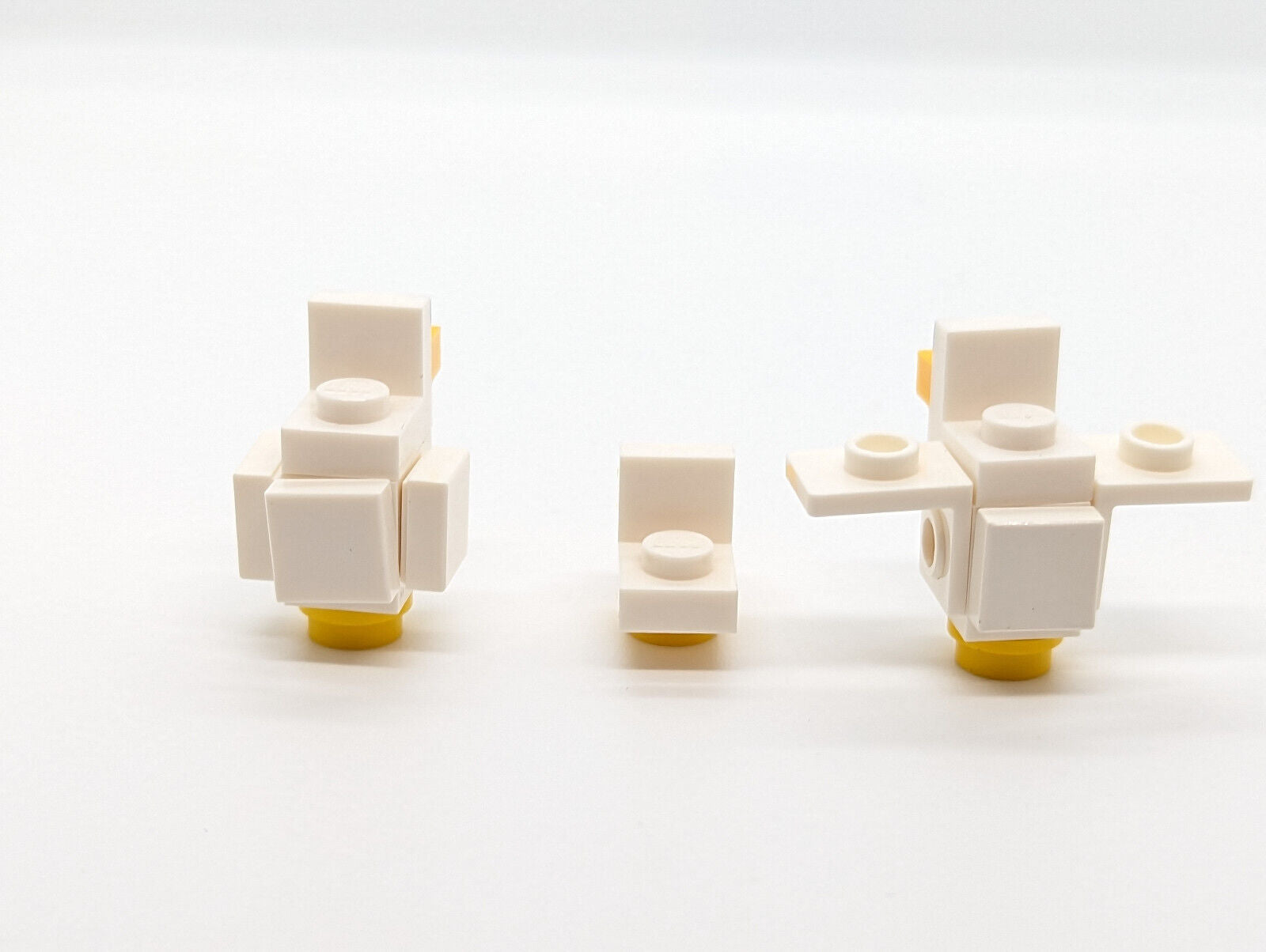 (Lot of 3) Lego Minecraft Chicken Minifigures - Brick Built, White Feathers - StudBee
