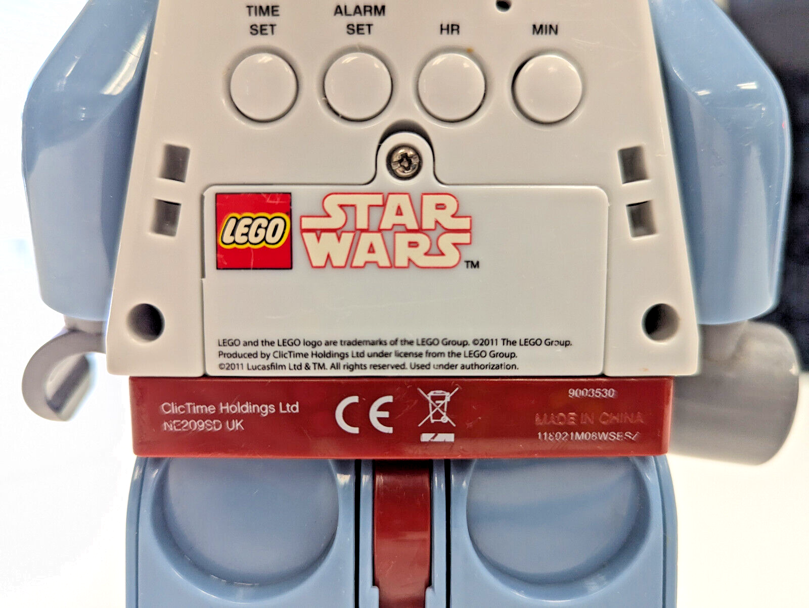 LEGO Star Wars Boba Fett - Digital Alarm Clock 9" Bounty Hunter 9003530 - Works!