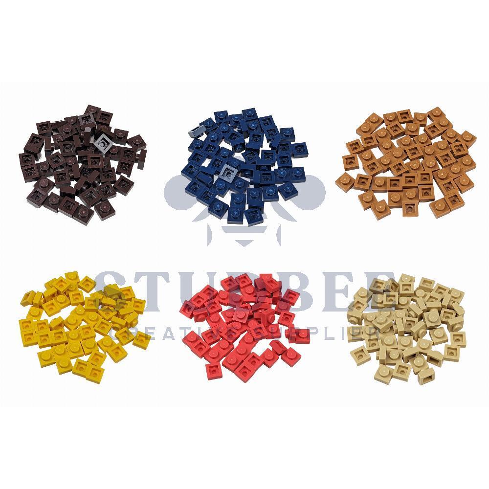 NEW LEGO  - 1 x 1 Plates - #3024 - 50 Pieces - Multiple Colors - StudBee