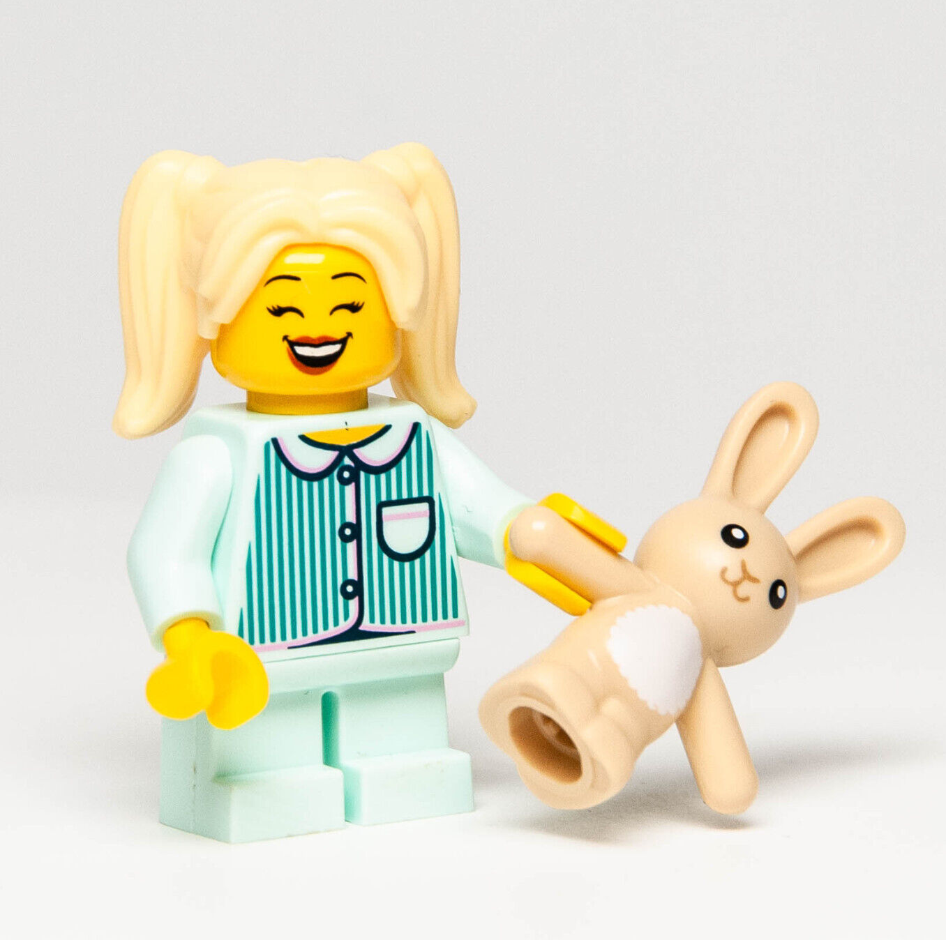 New Lego BAM Minifigure - Aqua PJ Pajamas Little Girl & Bunny 2022 Bedtime - StudBee