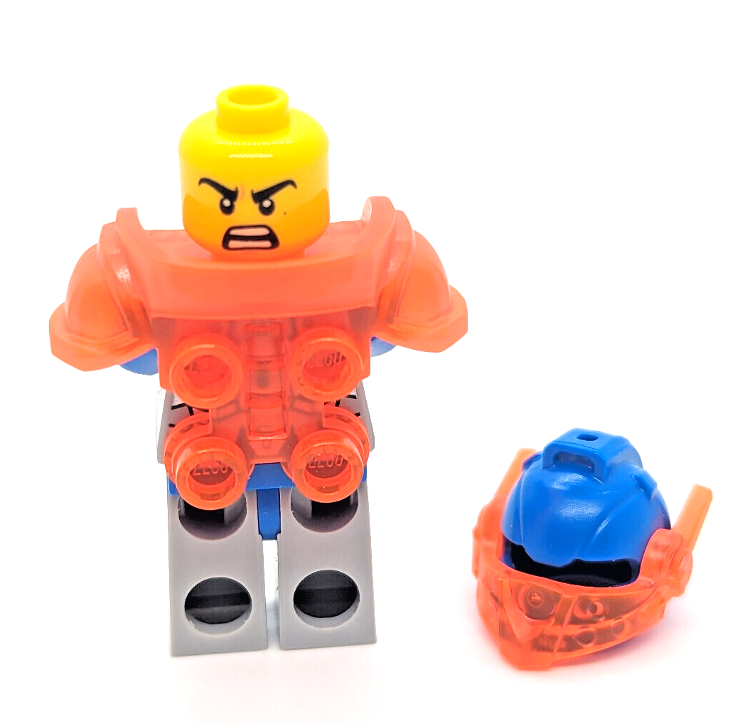 LEGO Nexo Knights Minifigure - Clay in Trans-Neon Orange Armor (nex073) 271712 - StudBee