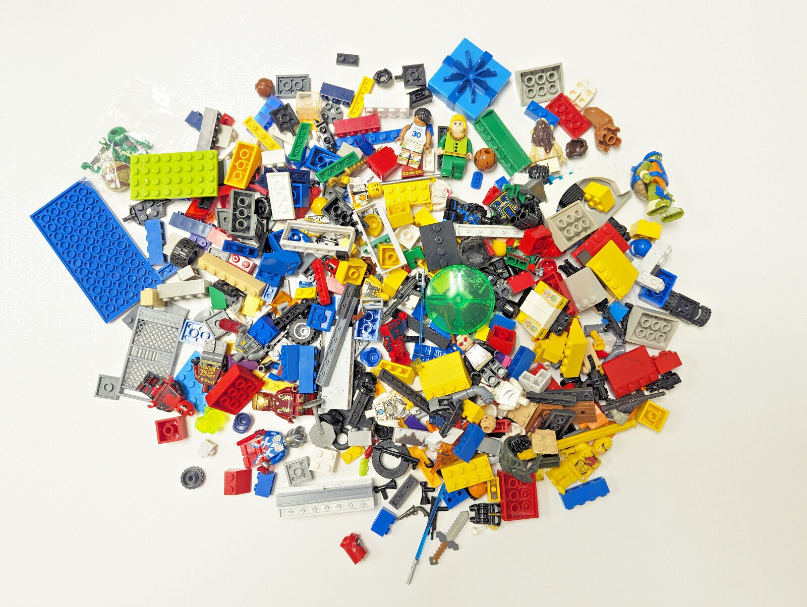 1 lb+ Bulk Building Blocks Parts & Super Hero Lot - Filler MILS Compatible - StudBee