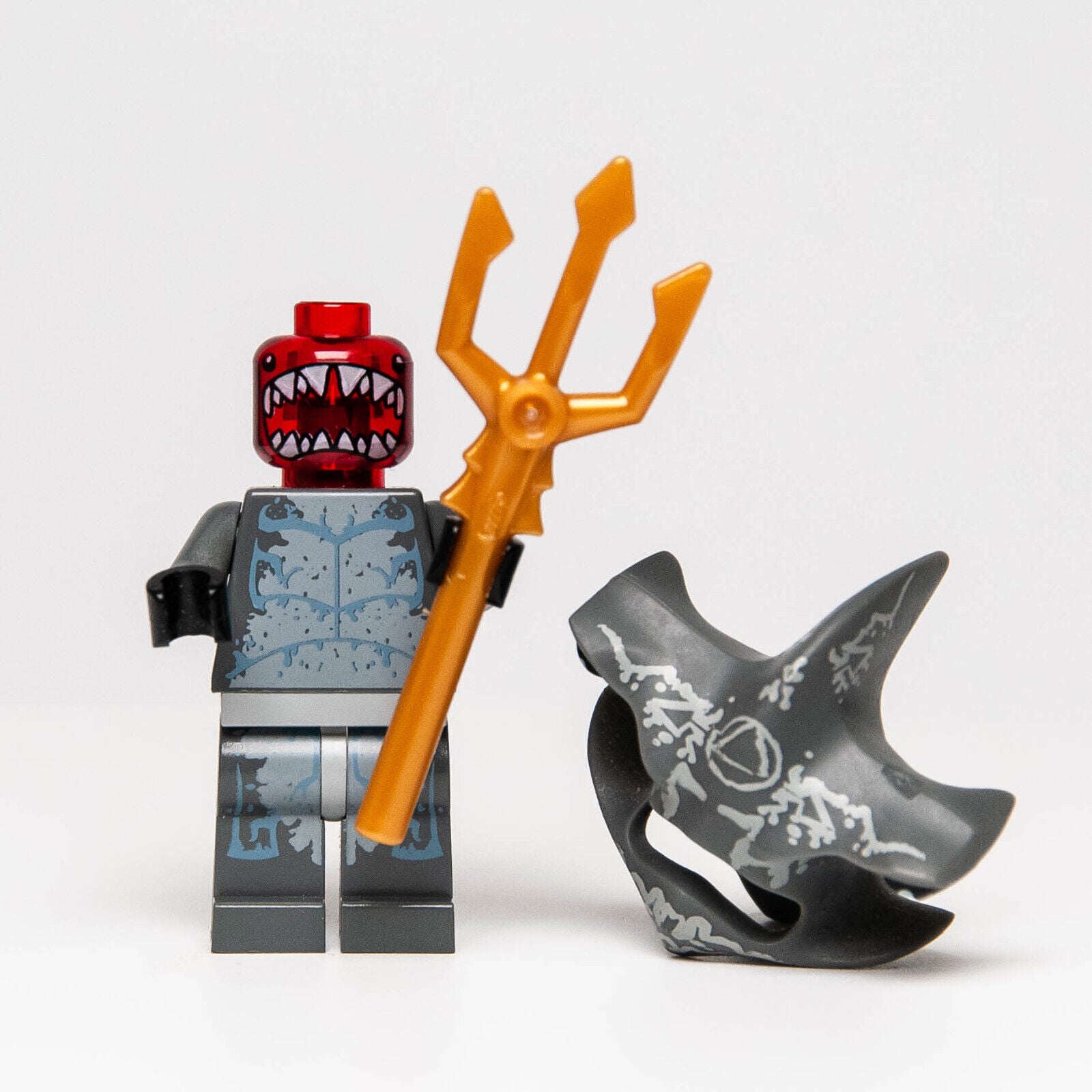 LEGO Atlantis Minifigure - Hammerhead Warrior (atl017) 7984 7977  w/Trident - StudBee