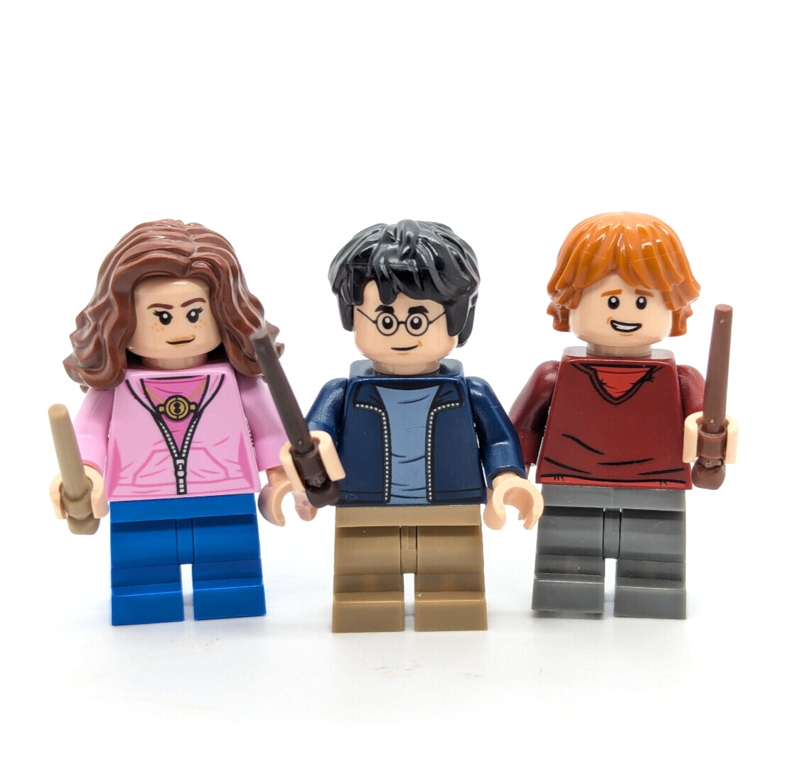 LEGO Hagrid's Hut 75947 Minifigure Lot Harry (hp175) Hermione (hp181) Ron (hp180 - StudBee