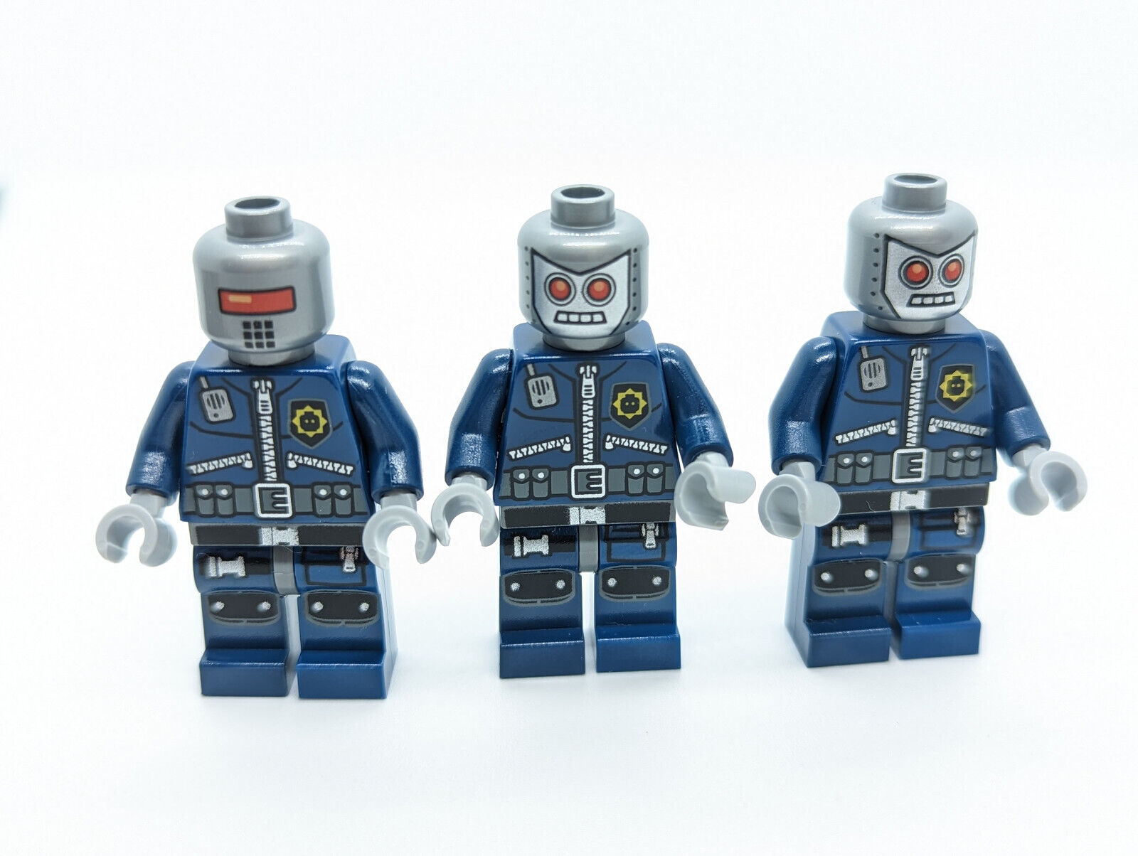 Lot of 3 LEGO Movie Minifigures: Robo SWAT Super Secret Police 70808 (tlm046) - StudBee
