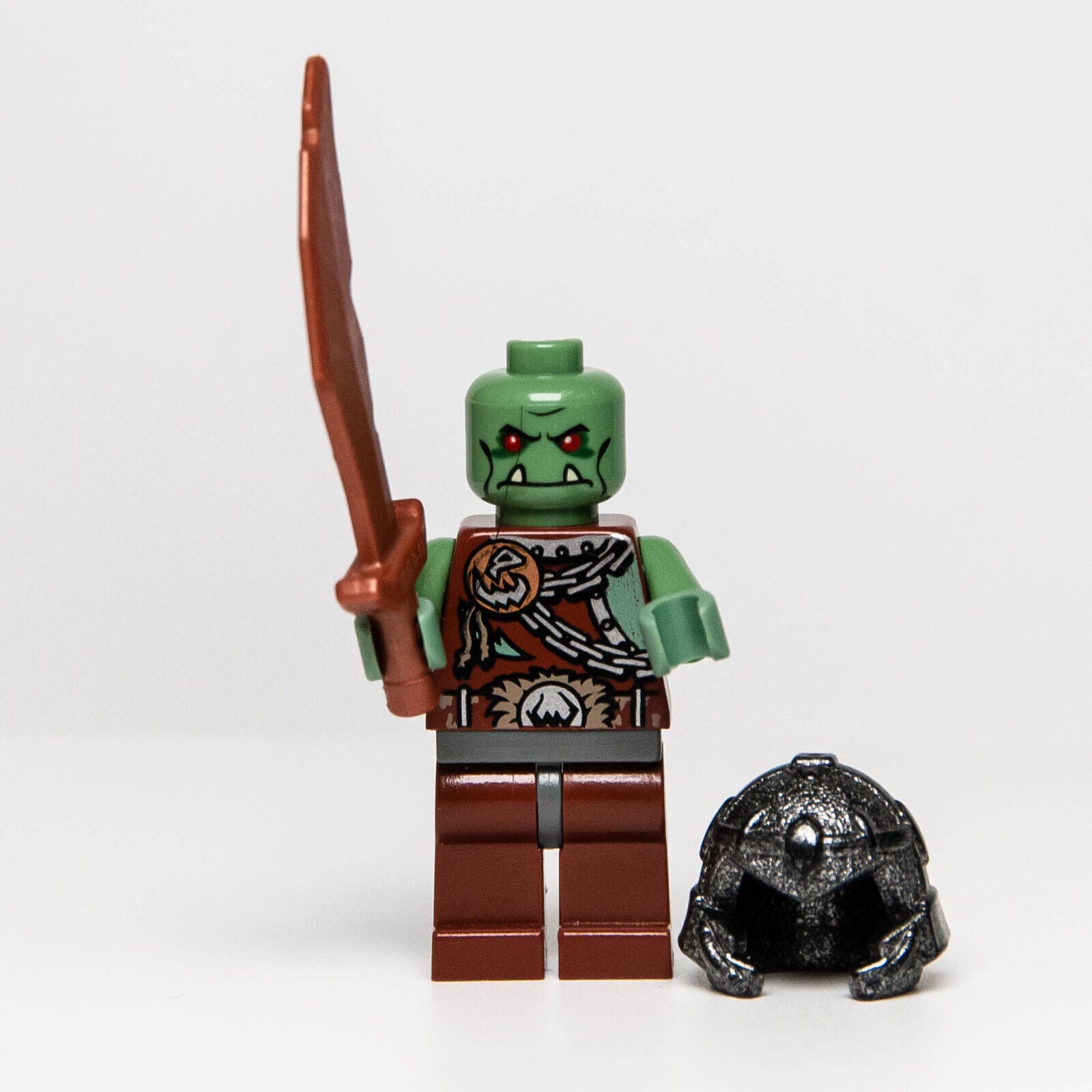 LEGO Fantasy Era Castle Troll Warrior 3 Orc Minifigure (cas368) w/ Copper Sword - StudBee