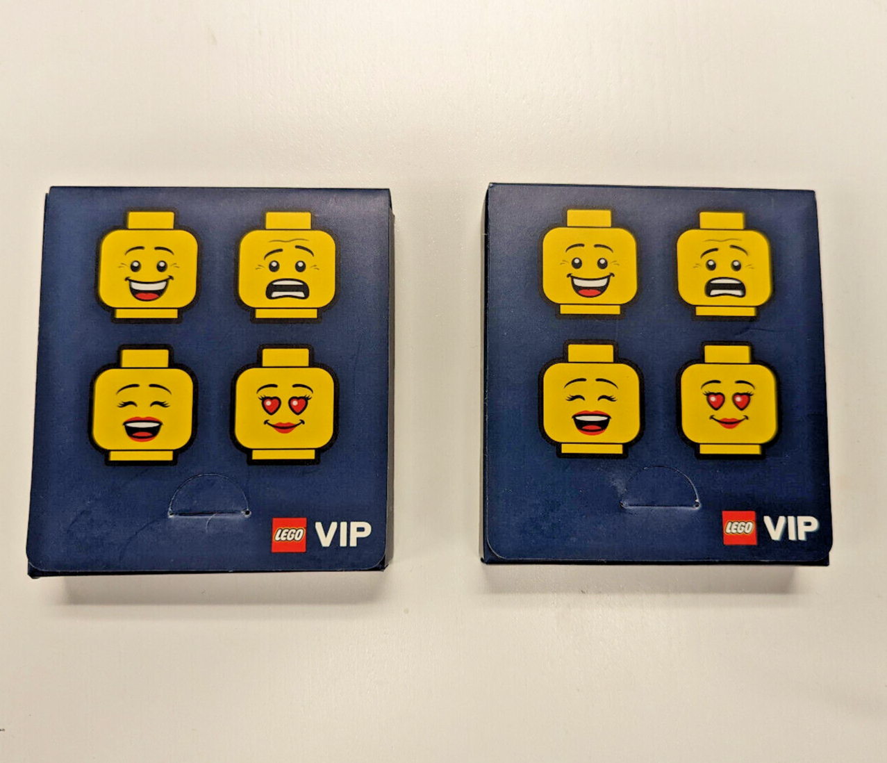 LEGO Minifigure  (Lot of 2 Boxes) Dual Sided Faces Drink Coasters 5007623 Decor - StudBee